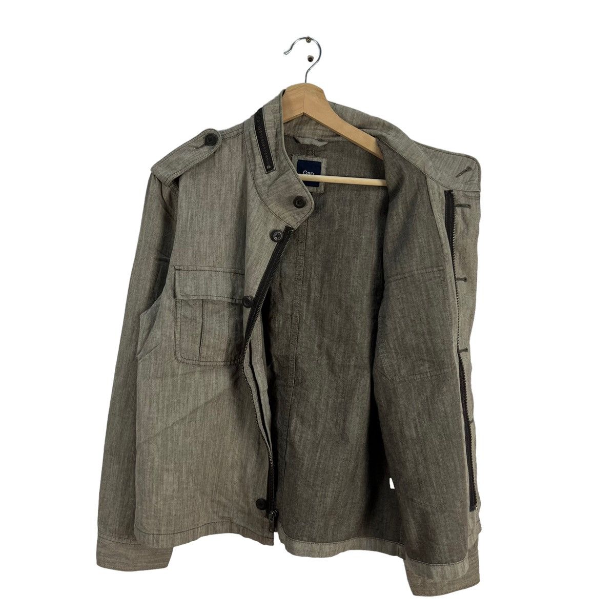 Japanese Brand VINTAGE HIKORY CHORE JACKET MULTI POCKET GAP JAPAN Size US L / EU 52-54 / 3 - 10 Thumbnail