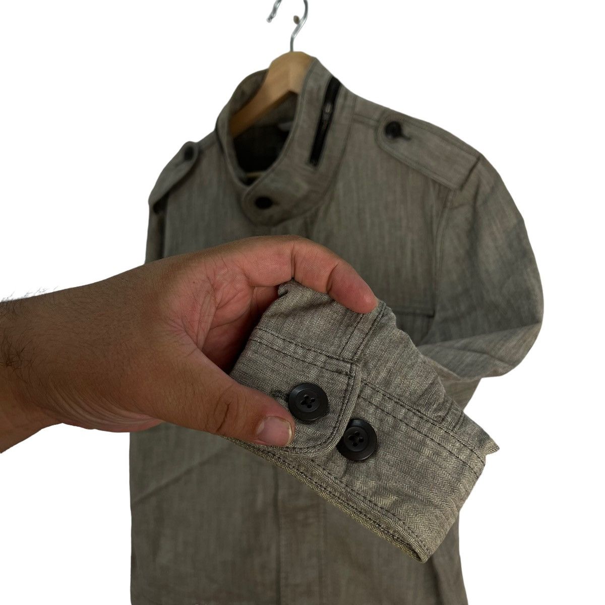 Japanese Brand VINTAGE HIKORY CHORE JACKET MULTI POCKET GAP JAPAN Size US L / EU 52-54 / 3 - 4 Thumbnail