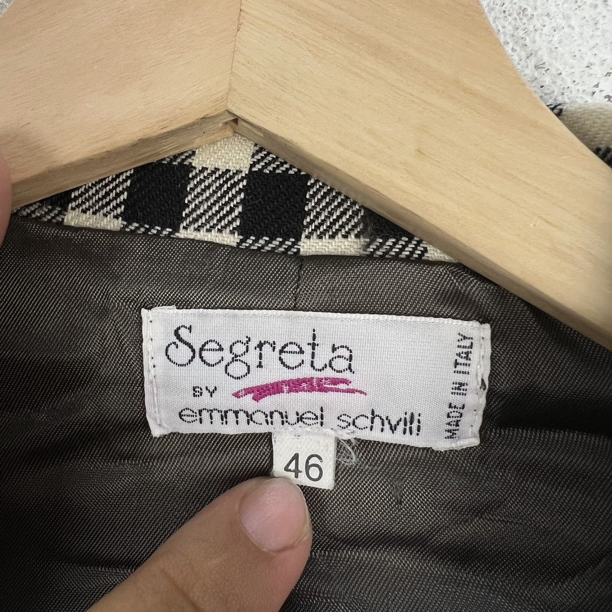 Vintage SEGRETA BY EMMANUEL SCHVILI MADE IN ITALY TARTAN DESIGN Size US S / EU 44-46 / 1 - 11 Thumbnail