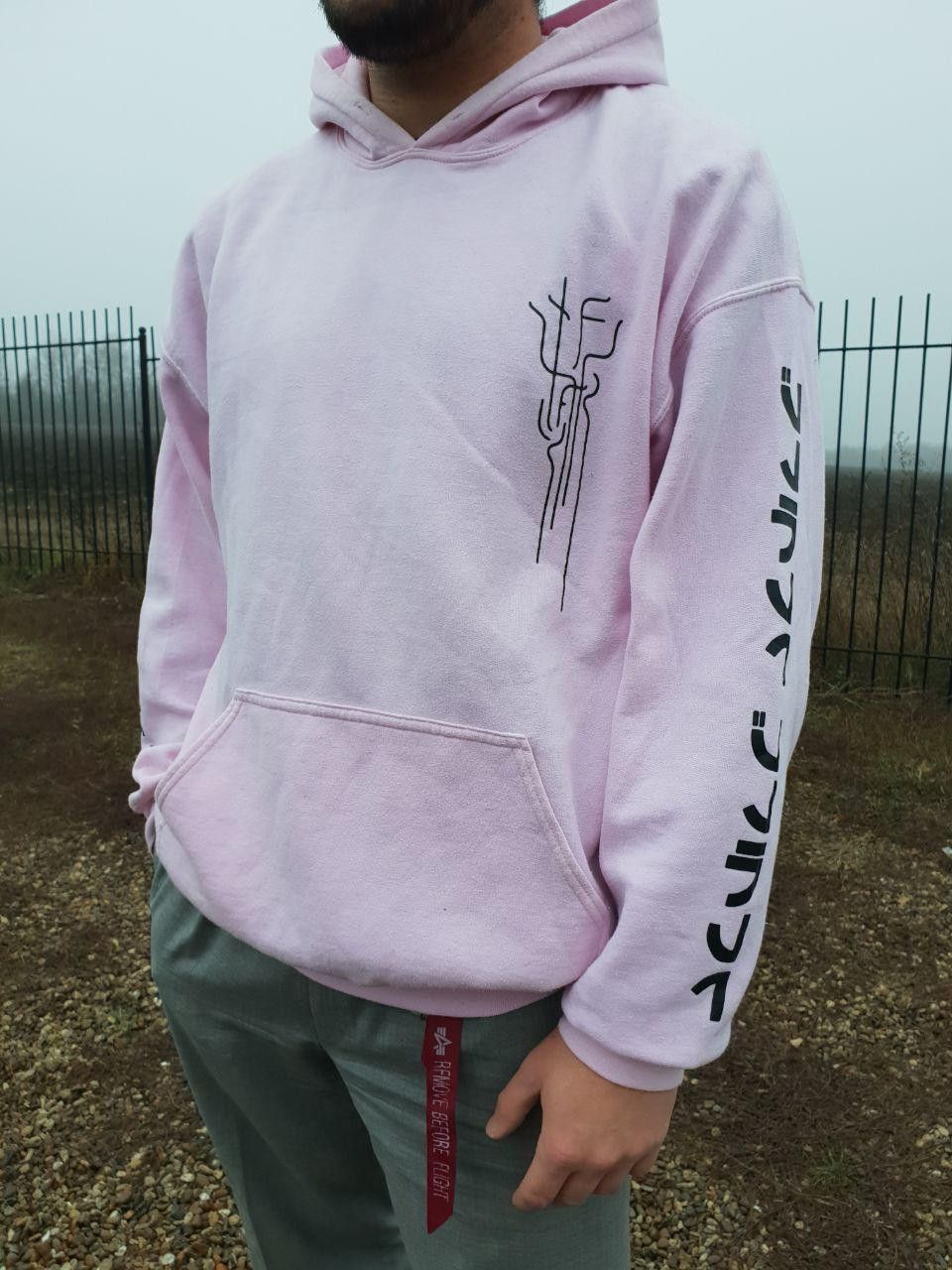 Anime × Japanese Brand Vintage Light Pink Symbols Design Hoodie Sweatshirt Size US XL / EU 56 / 4 - 5 Thumbnail