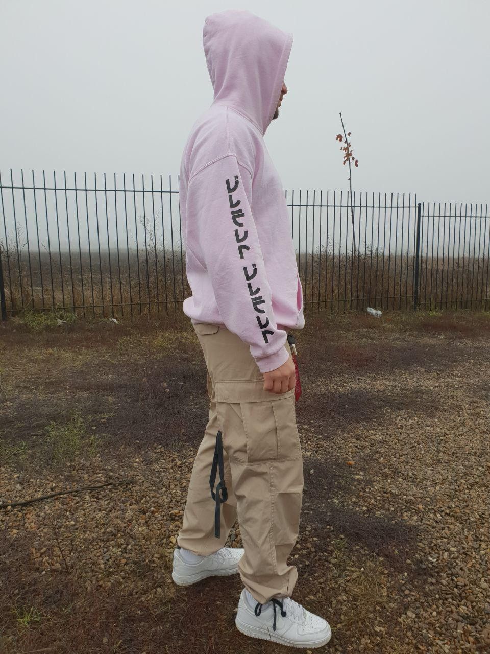 Anime × Japanese Brand Vintage Light Pink Symbols Design Hoodie Sweatshirt Size US XL / EU 56 / 4 - 3 Thumbnail