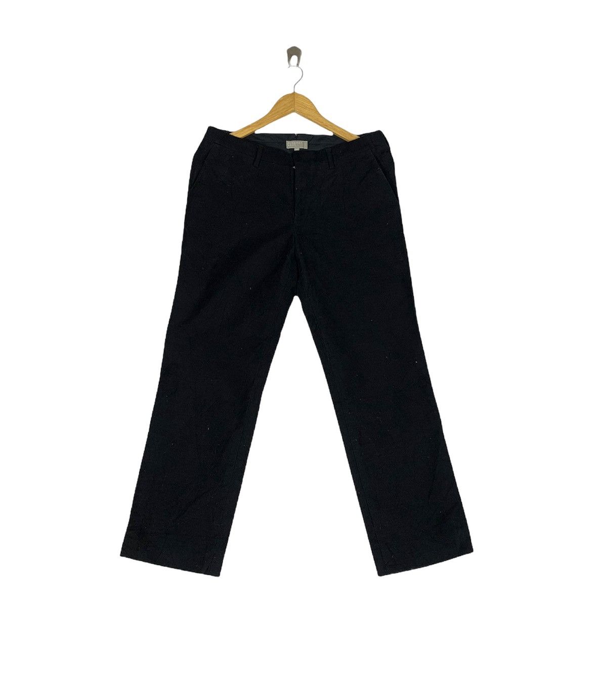 image of Margaret Howell Black Velvet Casual Pants Size 32, Men's