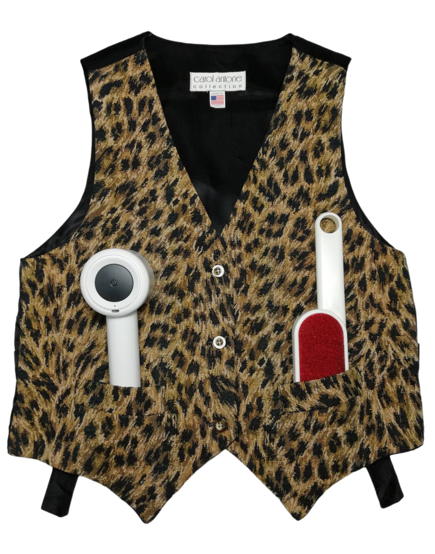 Vintage 🔥SUMMER SALE Carol Antone Collection Leopard Button Vest Size US S / EU 44-46 / 1 - 5 Thumbnail