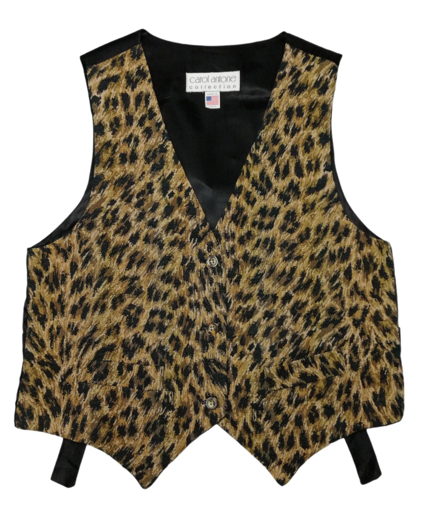 Vintage 🔥SUMMER SALE Carol Antone Collection Leopard Button Vest Size US S / EU 44-46 / 1 - 2 Thumbnail