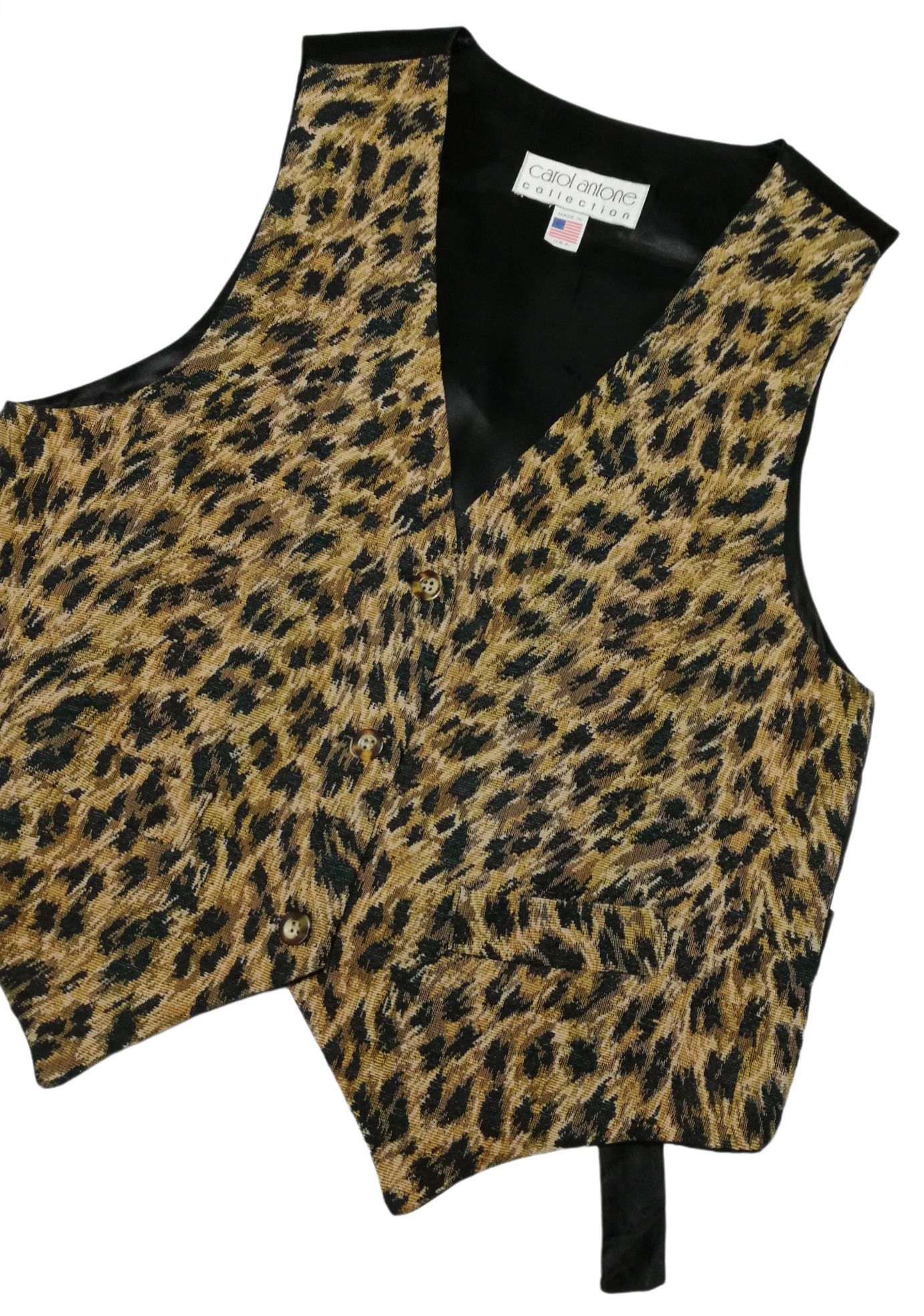 Vintage 🔥SUMMER SALE Carol Antone Collection Leopard Button Vest Size US S / EU 44-46 / 1 - 4 Thumbnail