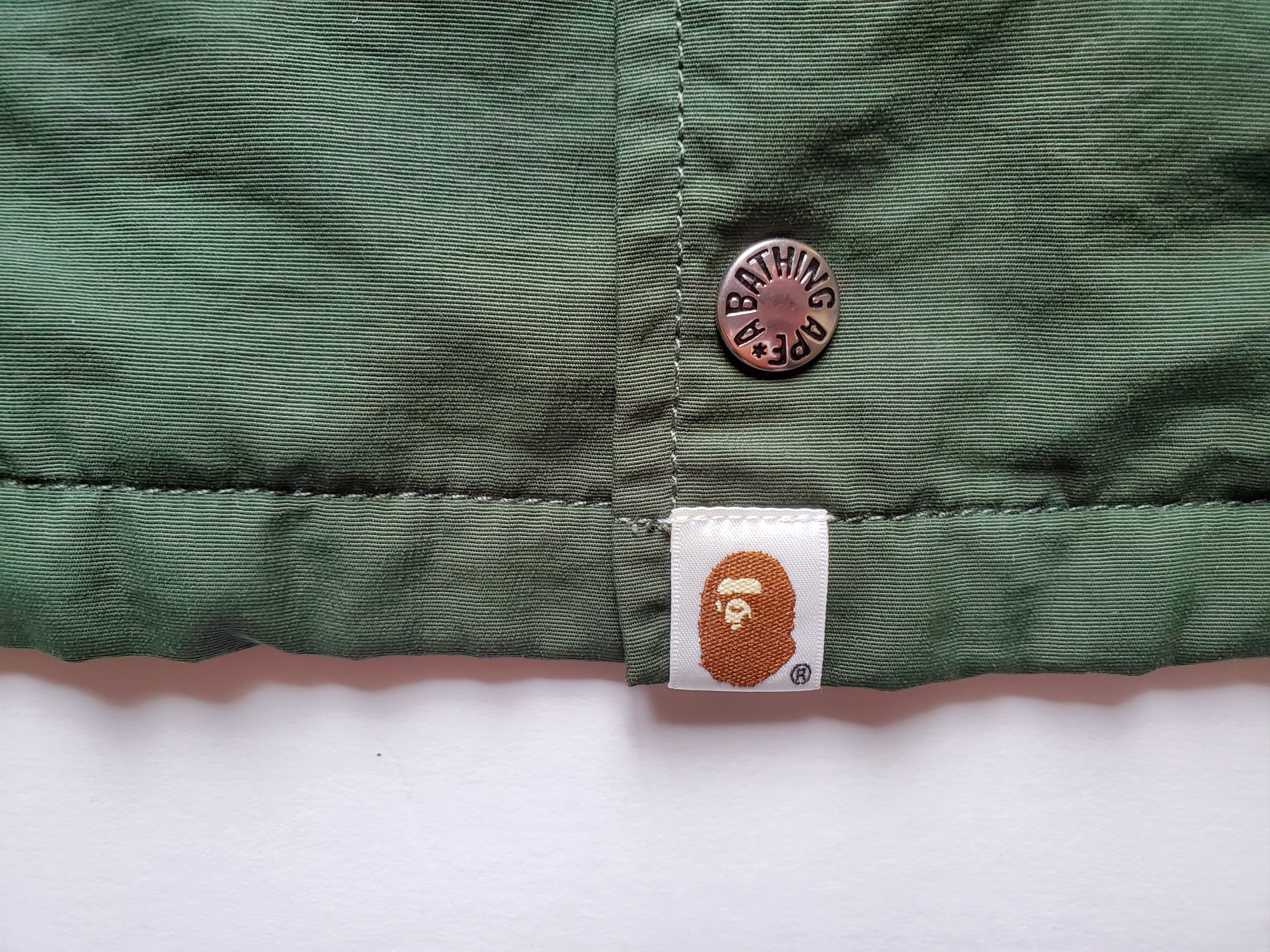 Bape Bape A Bathing Ape Logo Coach Jacket Green Size Small Size US S / EU 44-46 / 1 - 5 Thumbnail
