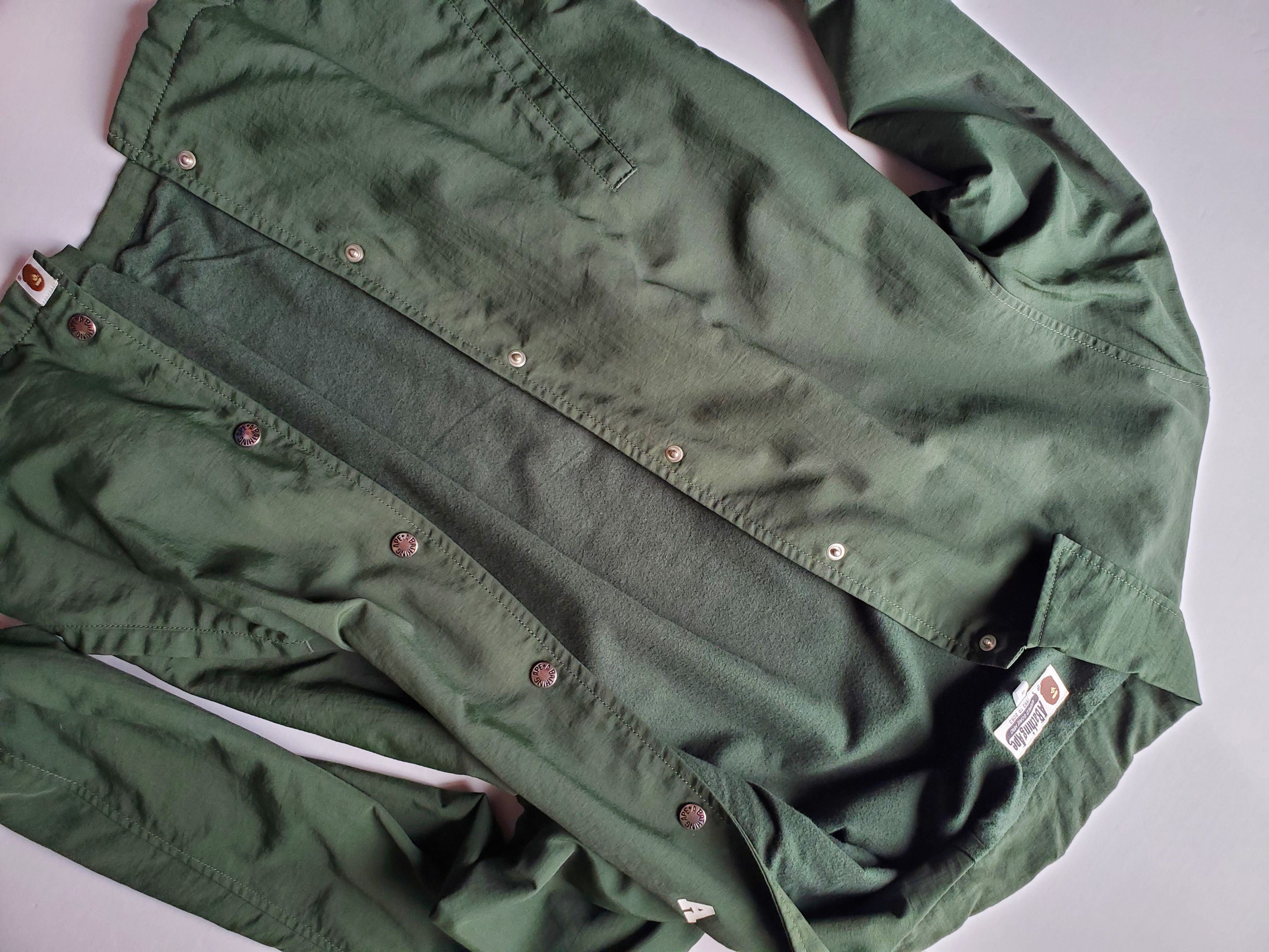 Bape Bape A Bathing Ape Logo Coach Jacket Green Size Small Size US S / EU 44-46 / 1 - 6 Thumbnail