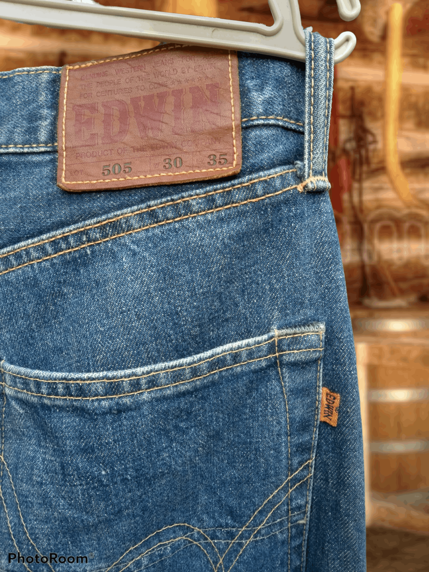Edwin × Japanese Brand VINTAGE EDWIN 505 SELVEDGE JEANS JAPAN DISTRESSED Size US 30 / EU 46 - 9 Thumbnail