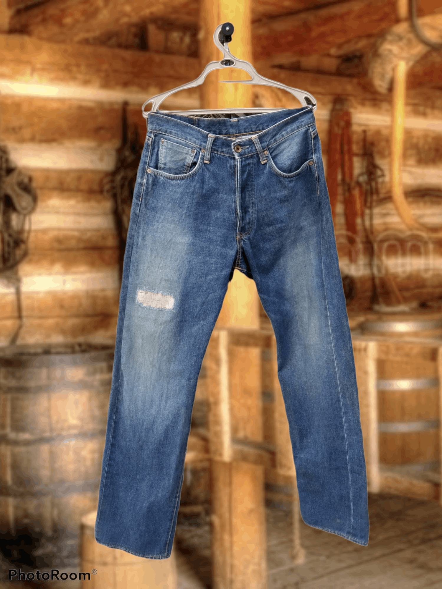 Edwin × Japanese Brand VINTAGE EDWIN 505 SELVEDGE JEANS JAPAN DISTRESSED Size US 30 / EU 46 - 1 Thumbnail