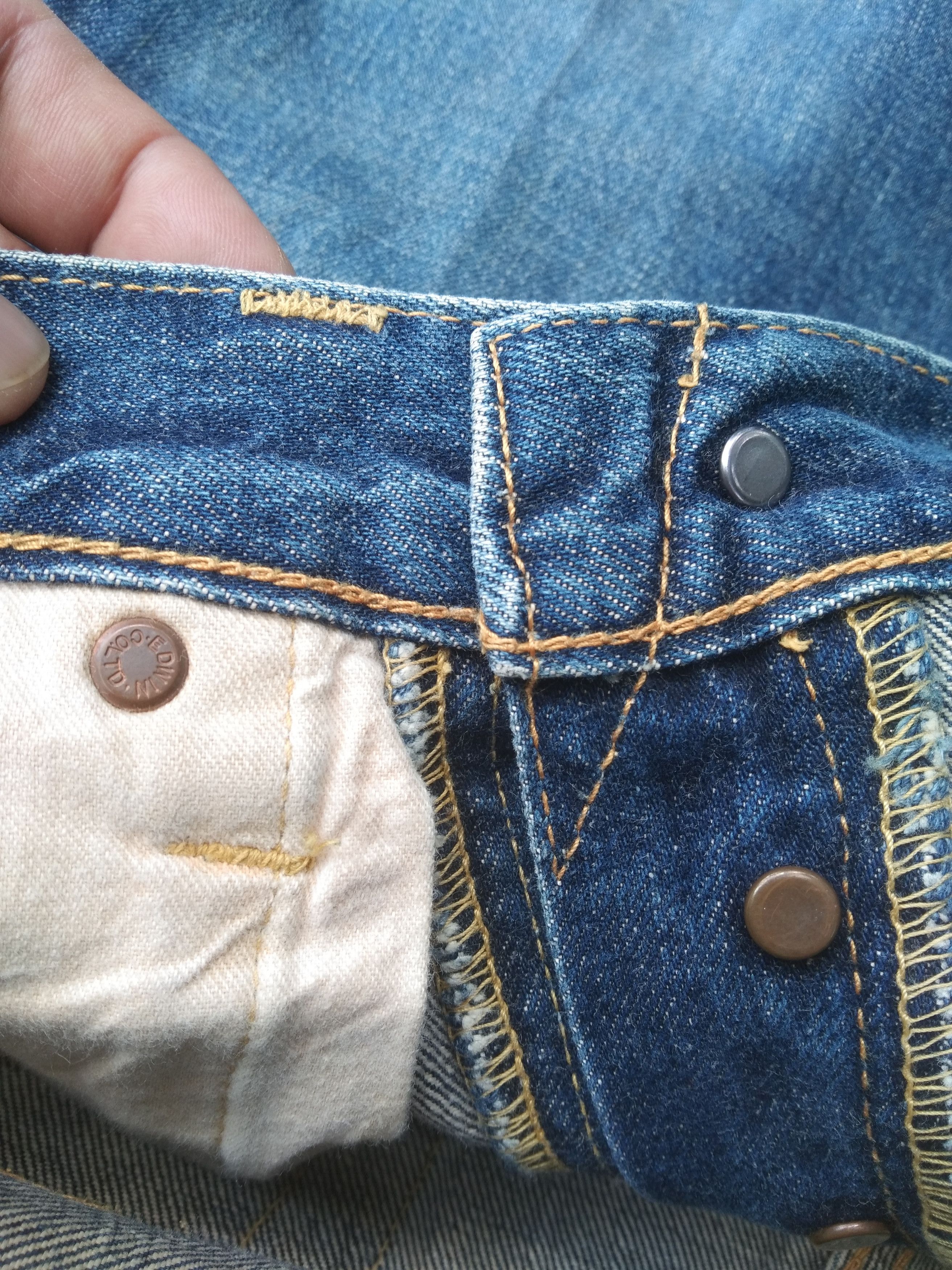 Edwin × Japanese Brand VINTAGE EDWIN 505 SELVEDGE JEANS JAPAN DISTRESSED Size US 30 / EU 46 - 11 Thumbnail