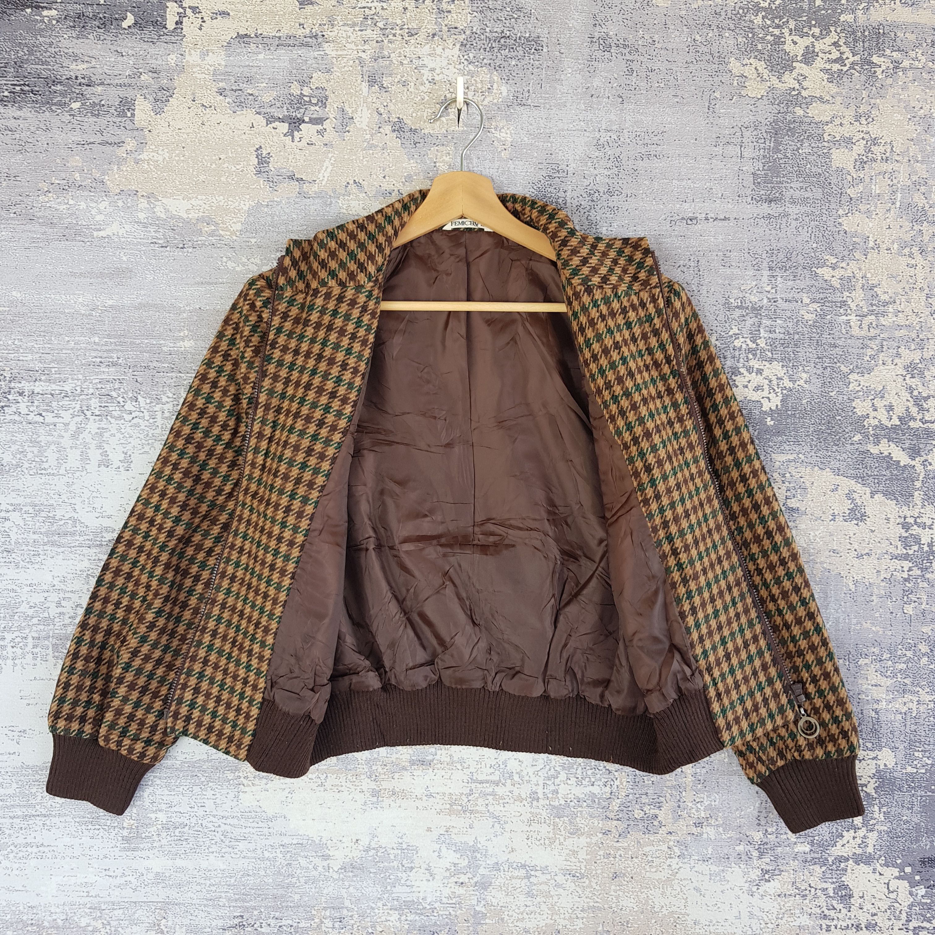 Japanese Brand × Vintage Japanese Femicraft Varsity Jacket Tartan Wool Jacket Size S / US 4 / IT 40 - 4 Thumbnail