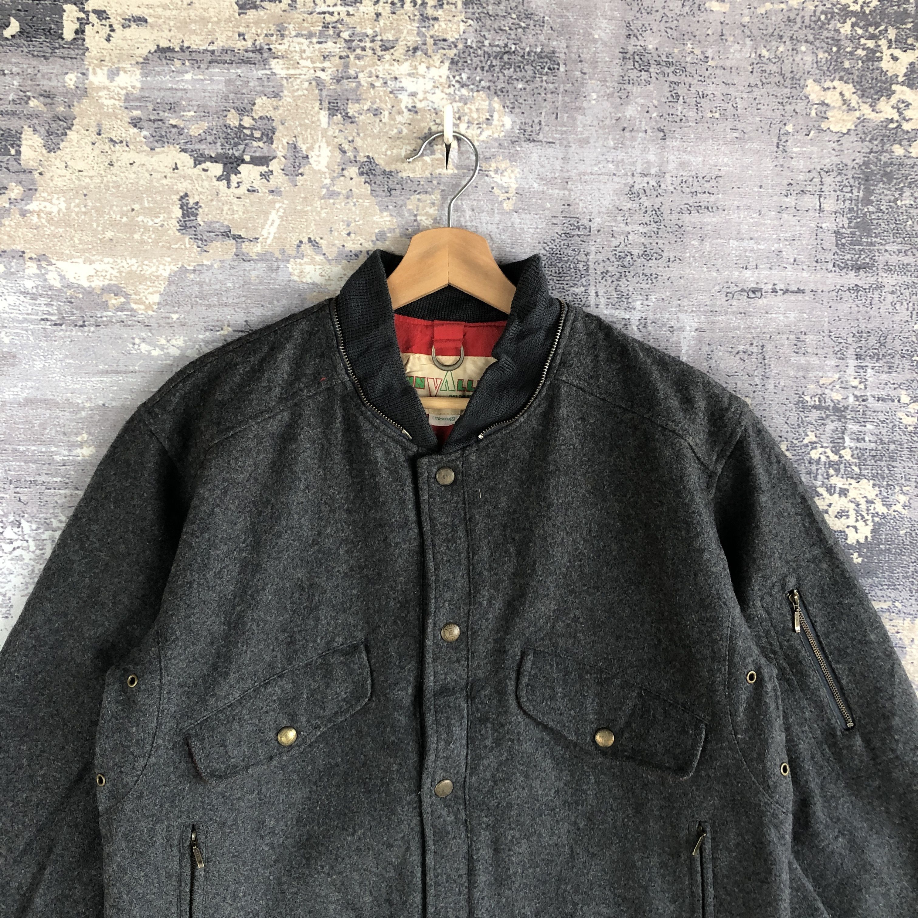 Vintage SUN Valley Japanese Varsity Jacket Bondage Wool Jacket Size US M / EU 48-50 / 2 - 3 Thumbnail