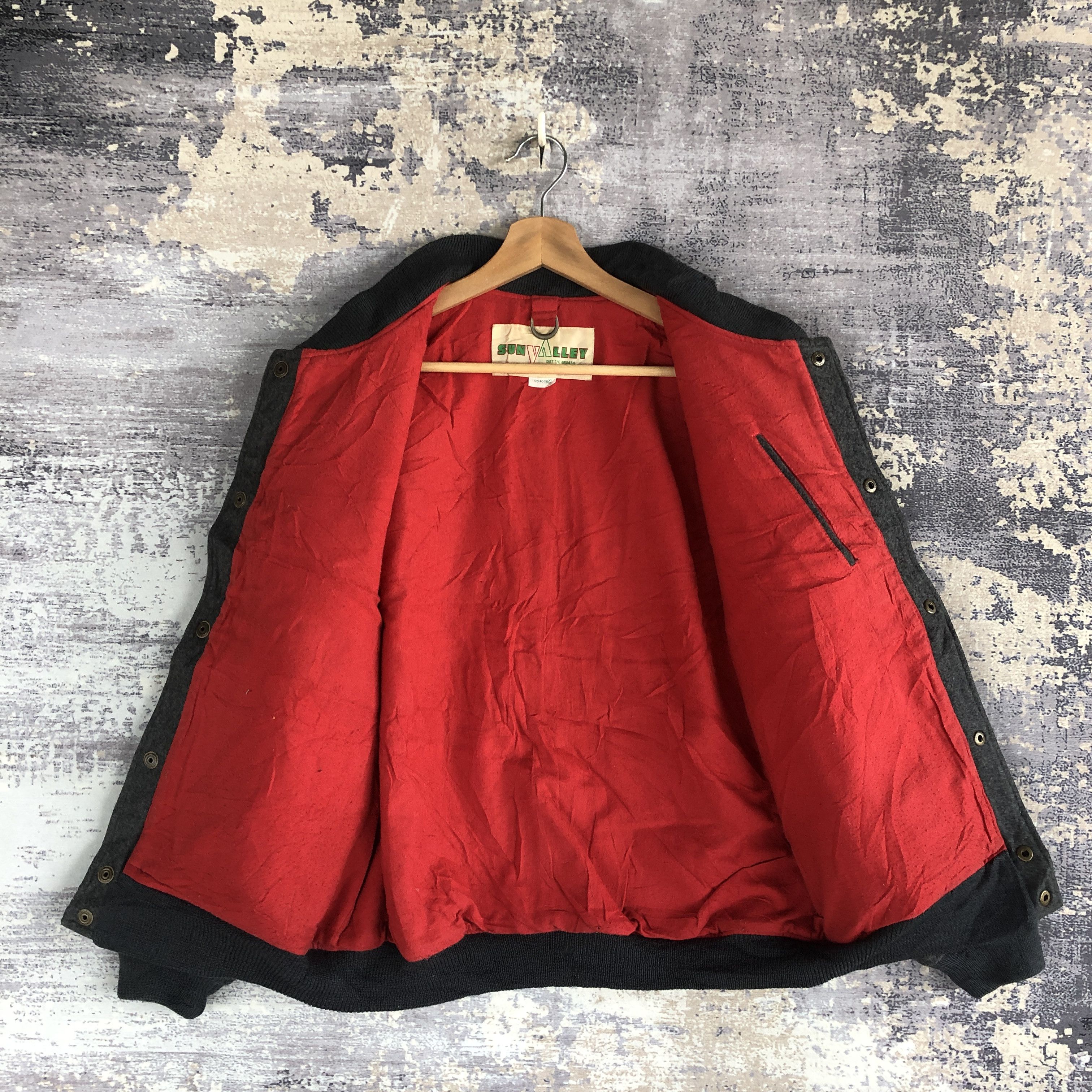 Vintage SUN Valley Japanese Varsity Jacket Bondage Wool Jacket Size US M / EU 48-50 / 2 - 10 Thumbnail