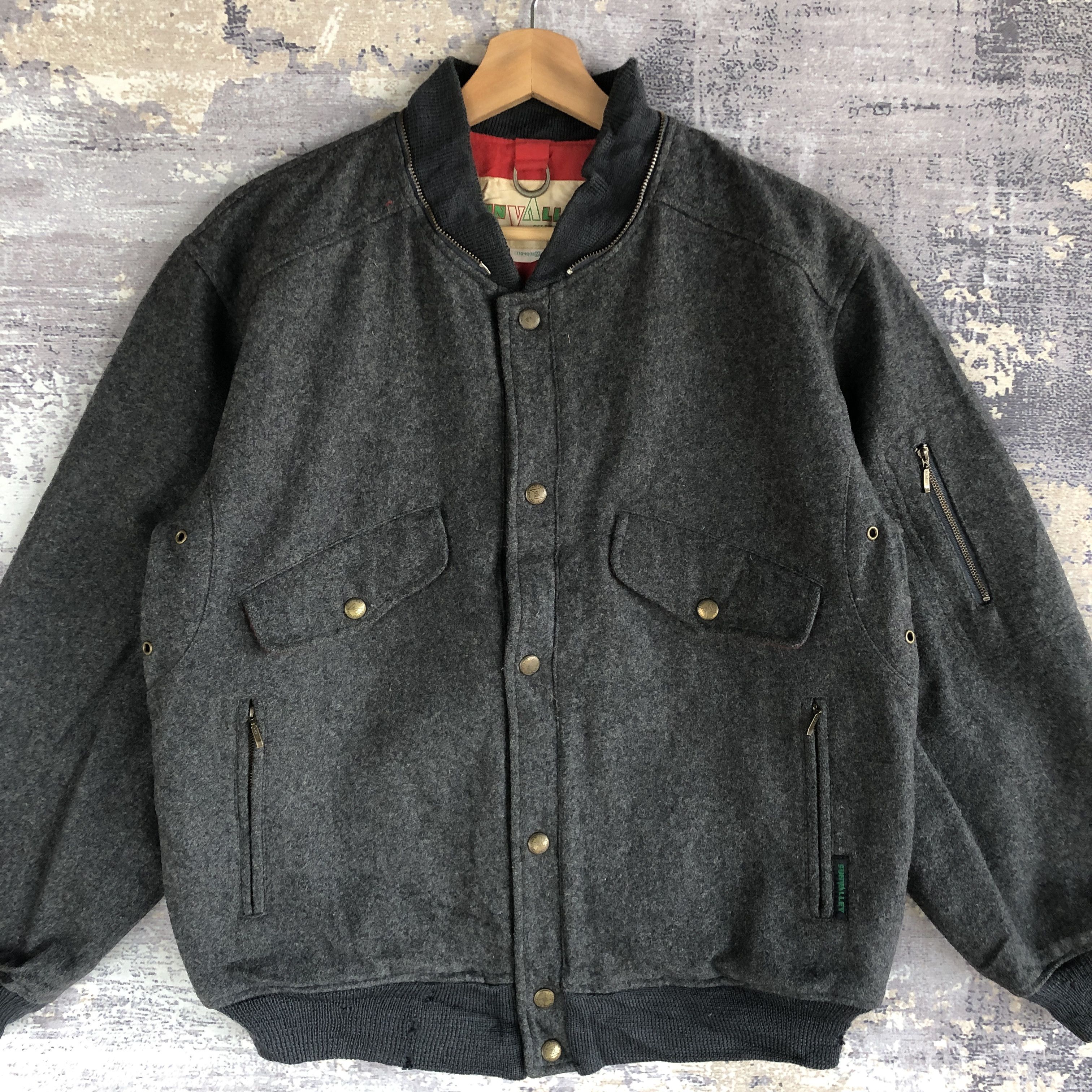 Vintage SUN Valley Japanese Varsity Jacket Bondage Wool Jacket Size US M / EU 48-50 / 2 - 4 Thumbnail