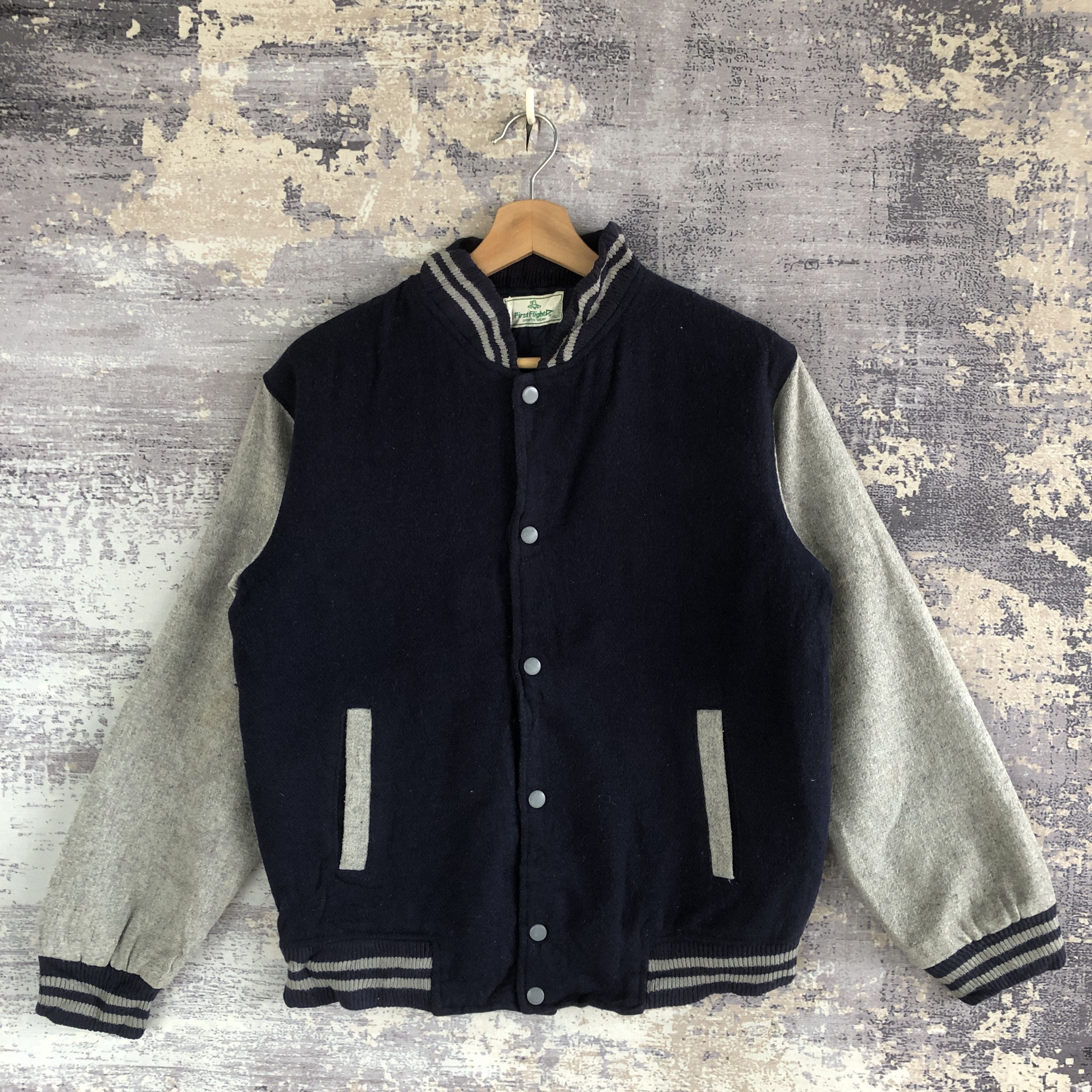 Vintage Vintage First Flight Varsity Jacket Japanese Wool Jacket Size S / US 4 / IT 40 - 1 Thumbnail