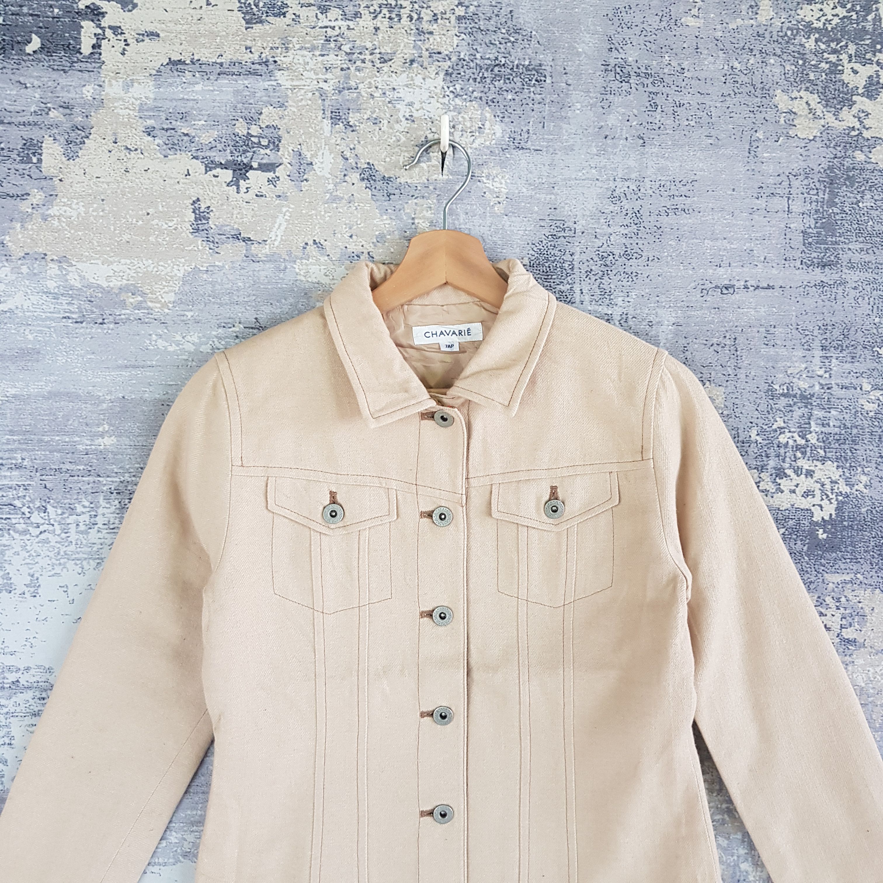 Japanese Brand × Vintage Vintage Chavarie Trucker Jacket Japanese Wool Jacket Size US XS / EU 42 / 0 - 2 Thumbnail