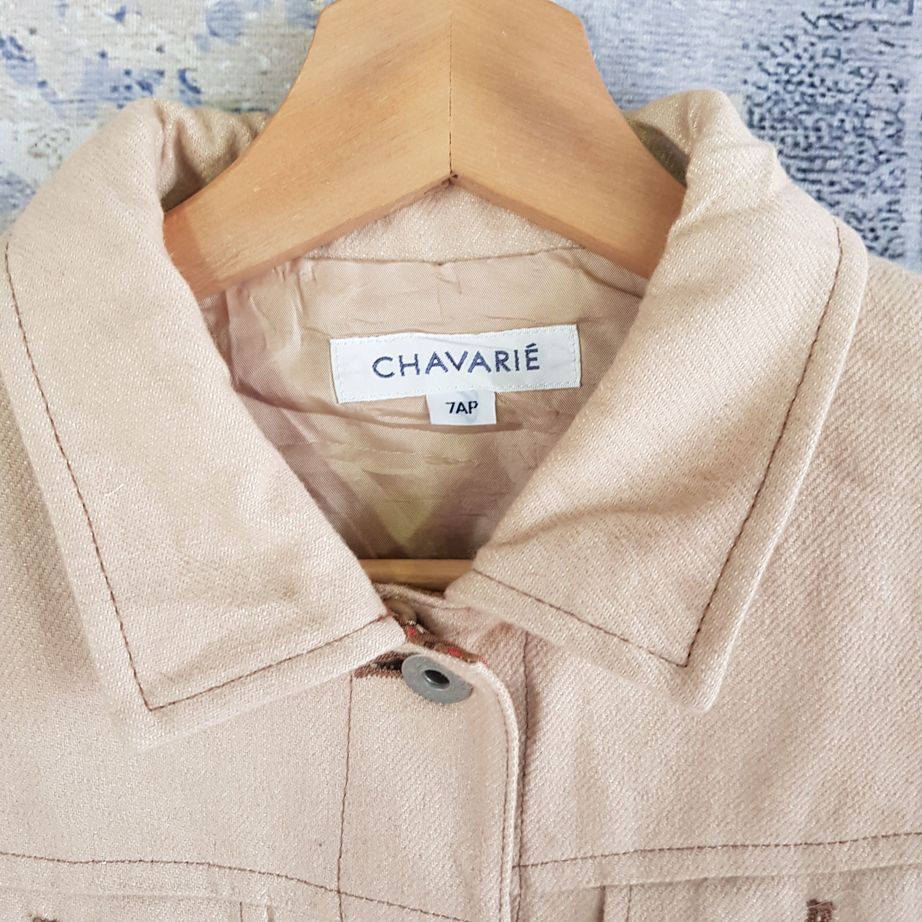 Japanese Brand × Vintage Vintage Chavarie Trucker Jacket Japanese Wool Jacket Size US XS / EU 42 / 0 - 4 Thumbnail