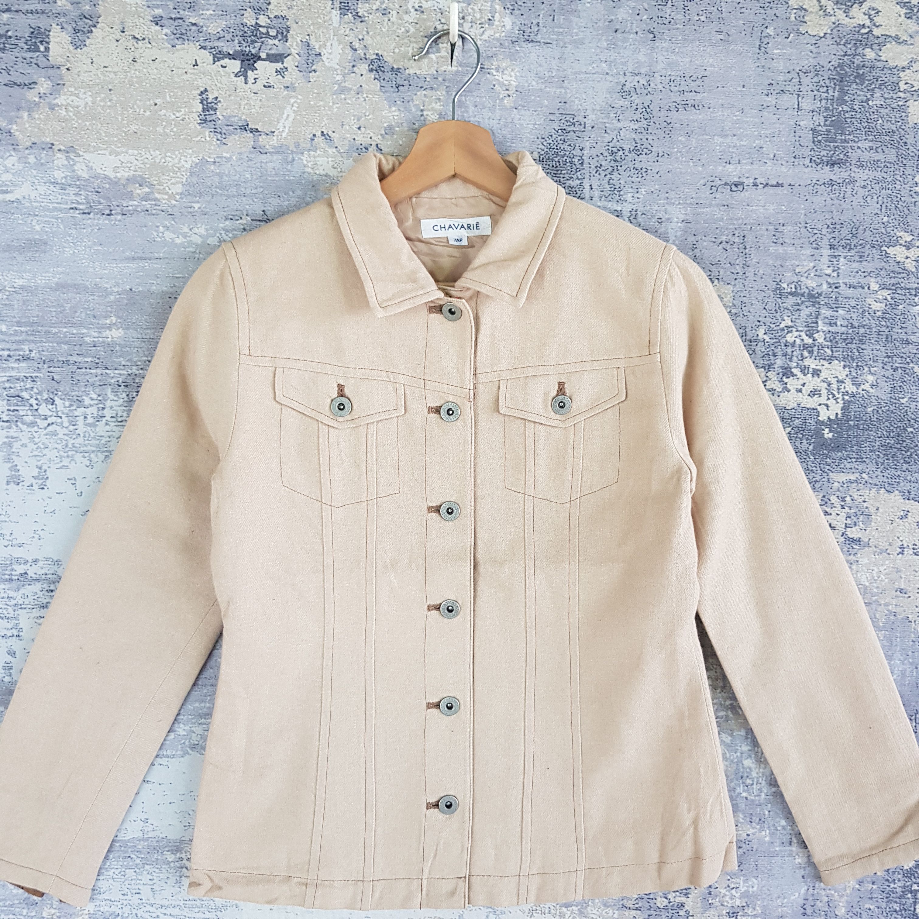 Japanese Brand × Vintage Vintage Chavarie Trucker Jacket Japanese Wool Jacket Size US XS / EU 42 / 0 - 3 Thumbnail
