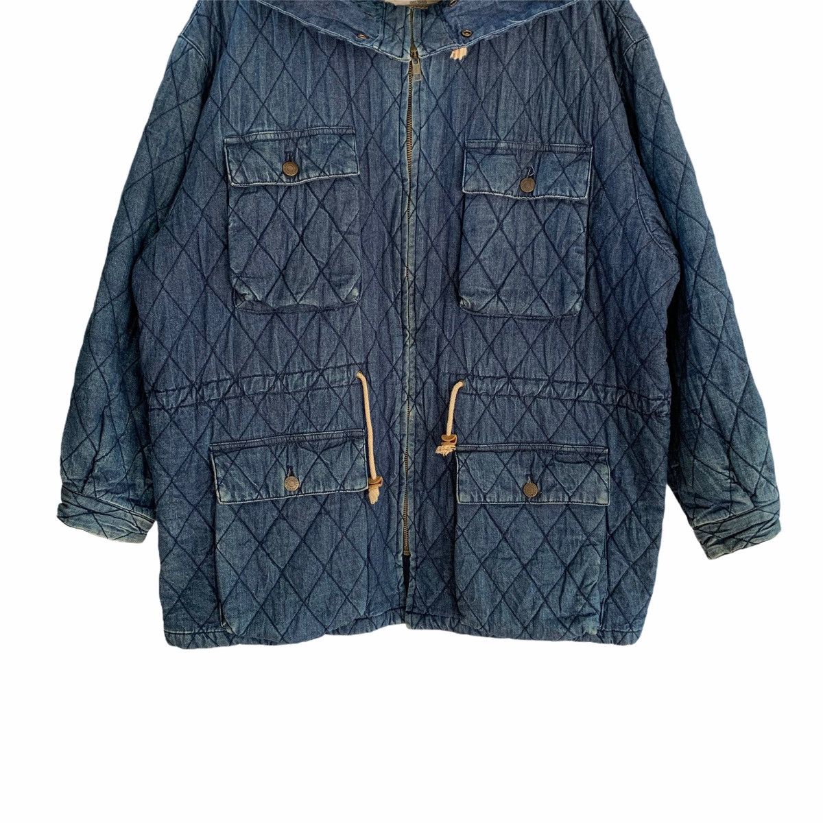 Calvin Klein × Vintage Vintage Calvin Klein Hoodie Tactical Denim Cargo Jacket Size US M / EU 48-50 / 2 - 5 Thumbnail