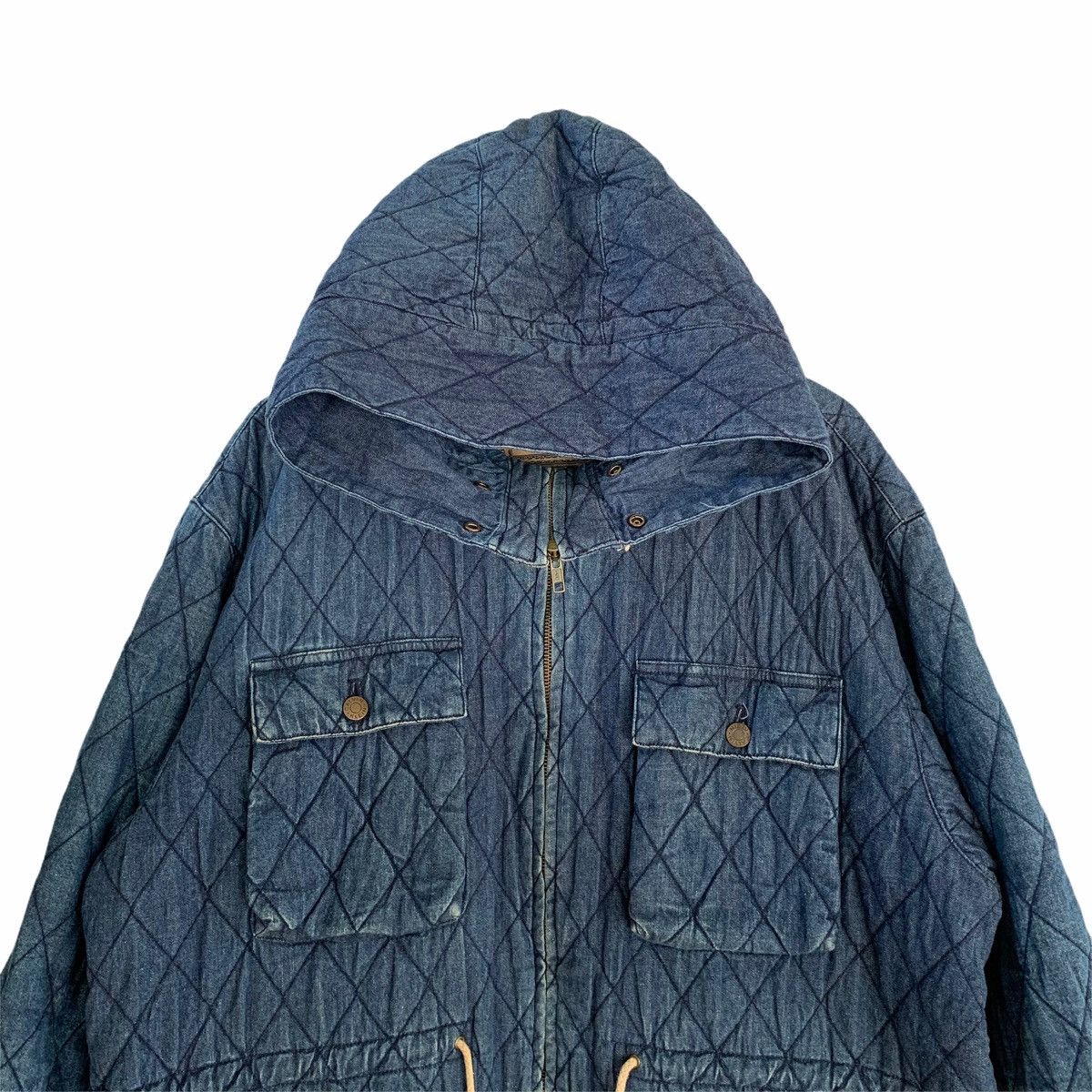 Calvin Klein × Vintage Vintage Calvin Klein Hoodie Tactical Denim Cargo Jacket Size US M / EU 48-50 / 2 - 4 Thumbnail