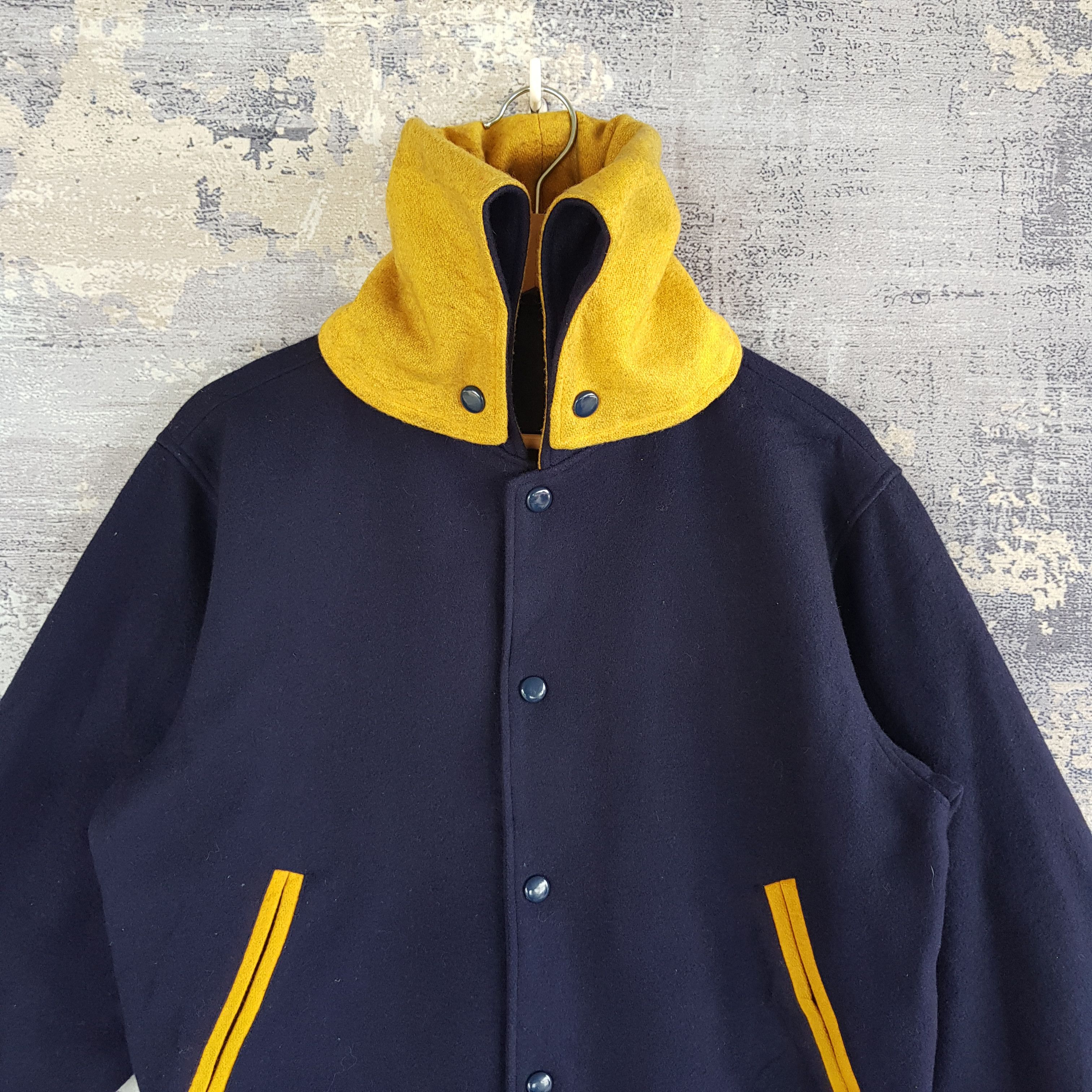 Japanese Brand × Vintage Japanese Varsity Jacket Japan Made Hoodie Wool Jacket Size US L / EU 52-54 / 3 - 7 Thumbnail
