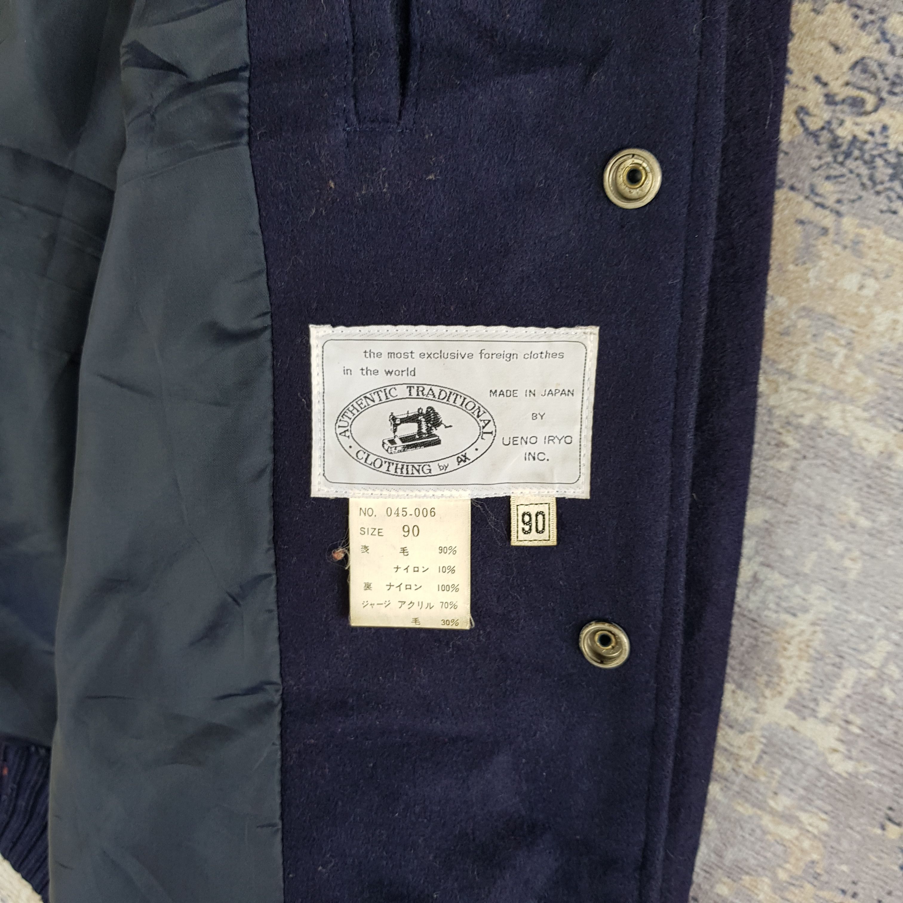 Japanese Brand × Vintage Japanese Varsity Jacket Japan Made Hoodie Wool Jacket Size US L / EU 52-54 / 3 - 9 Thumbnail