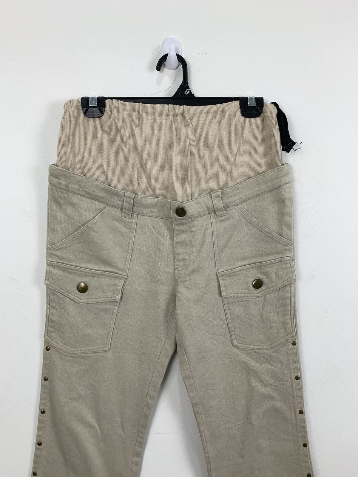 Cowboy Equipment × Japanese Brand × Seditionaries NICE CLAUP DoubleWaist Studed Preggy HipHop Style CargoPant Size 32" / US 10 / IT 46 - 3 Thumbnail