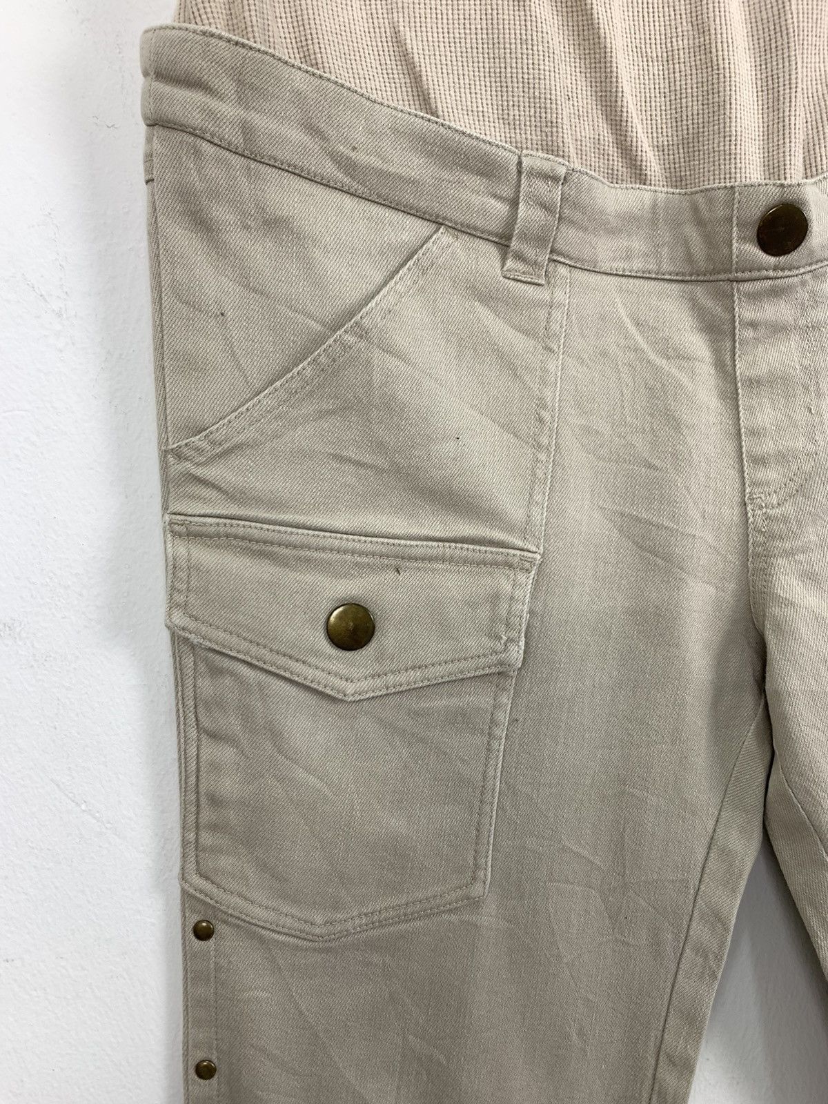 Cowboy Equipment × Japanese Brand × Seditionaries NICE CLAUP DoubleWaist Studed Preggy HipHop Style CargoPant Size 32" / US 10 / IT 46 - 7 Thumbnail