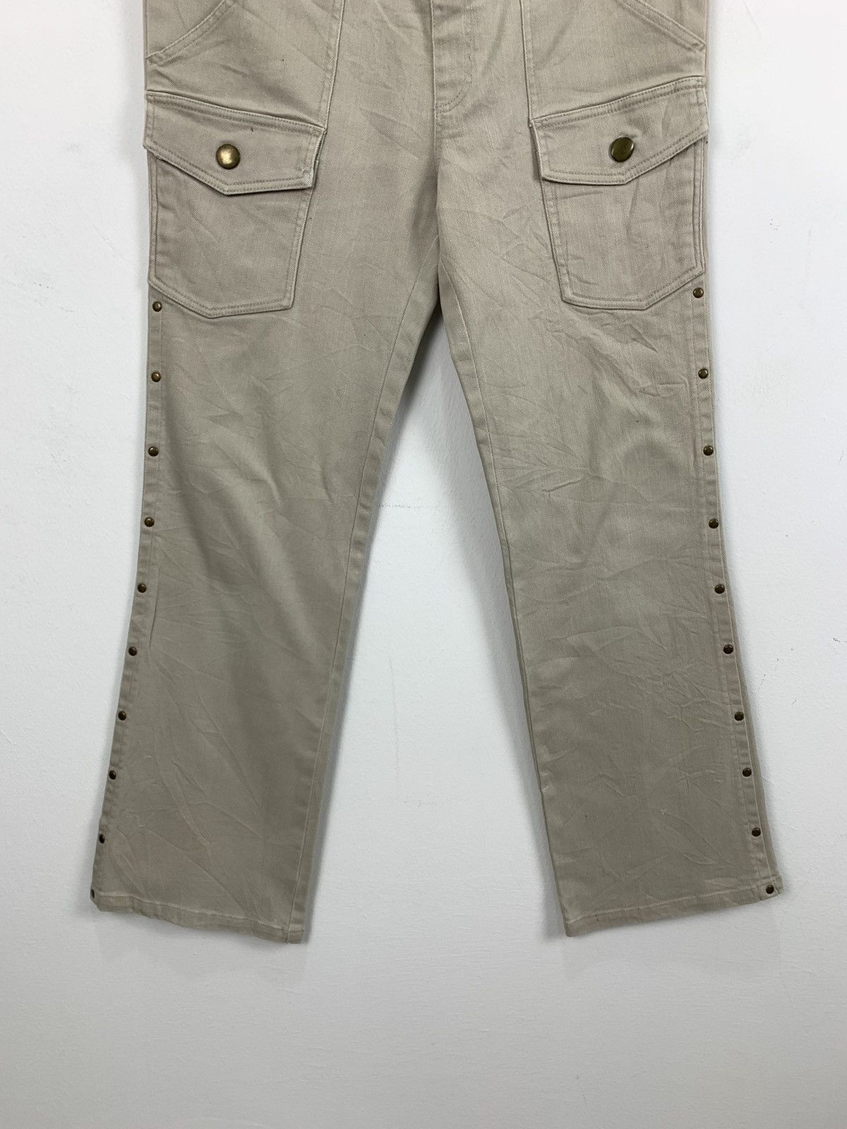 Cowboy Equipment × Japanese Brand × Seditionaries NICE CLAUP DoubleWaist Studed Preggy HipHop Style CargoPant Size 32" / US 10 / IT 46 - 4 Thumbnail