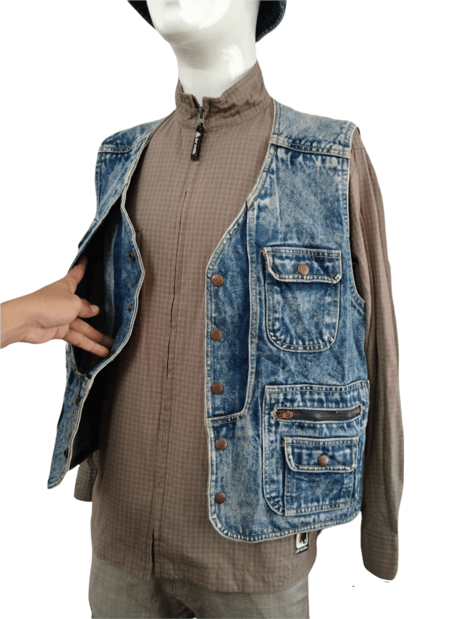 Vintage VINTAGE JAPAN BLUE DENIM VEST Size US M / EU 48-50 / 2 - 5 Thumbnail