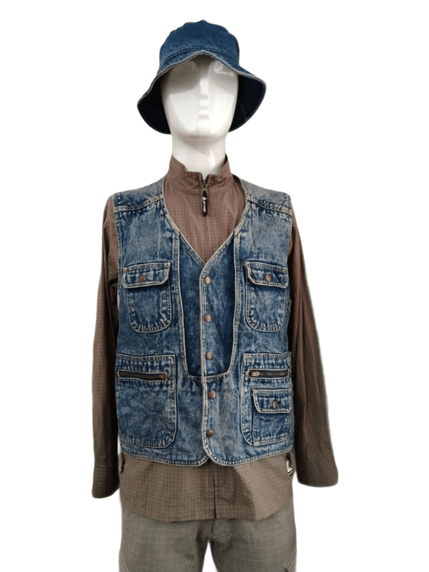 Vintage VINTAGE JAPAN BLUE DENIM VEST Size US M / EU 48-50 / 2 - 9 Thumbnail