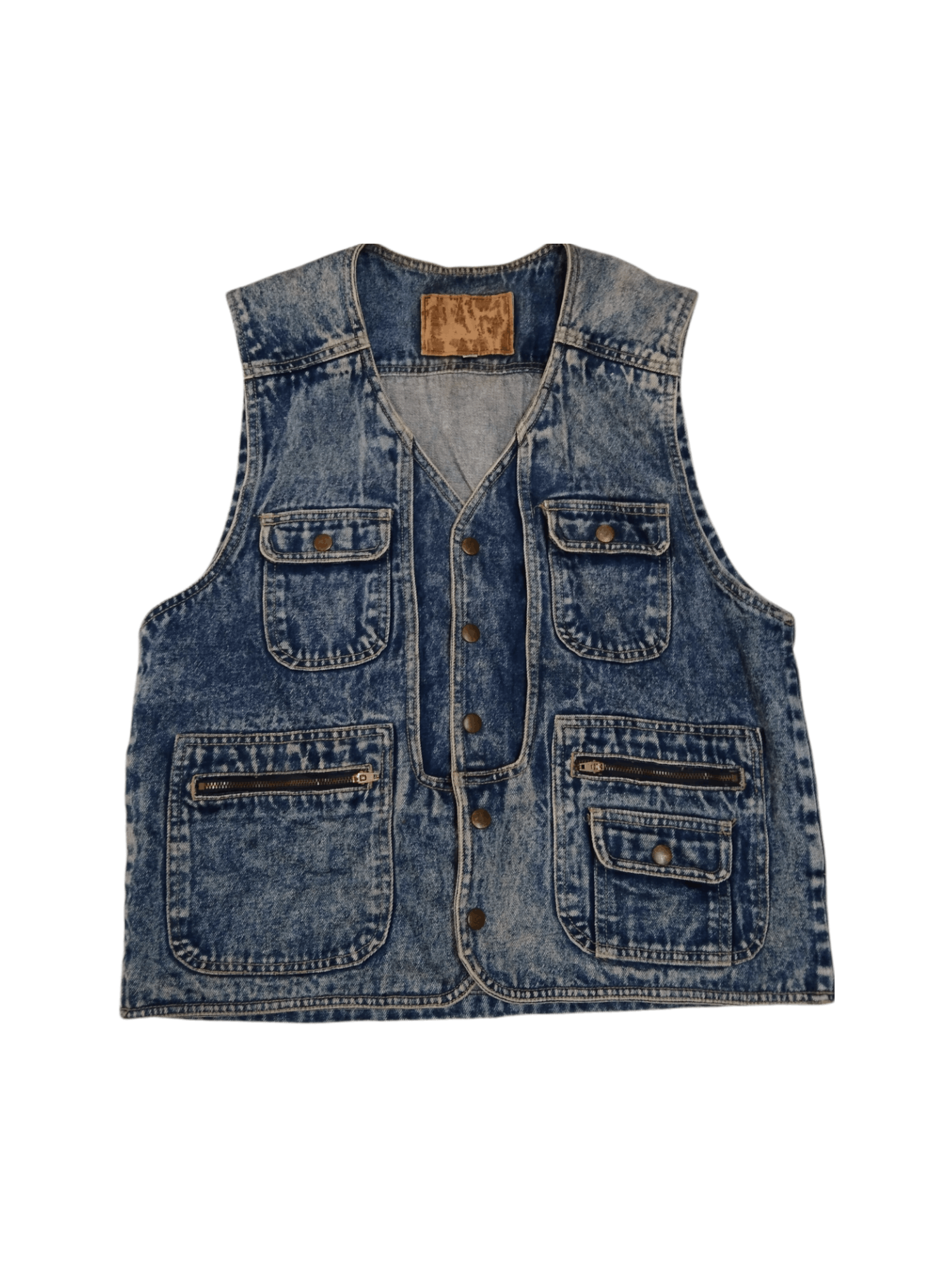 Vintage VINTAGE JAPAN BLUE DENIM VEST Size US M / EU 48-50 / 2 - 12 Thumbnail