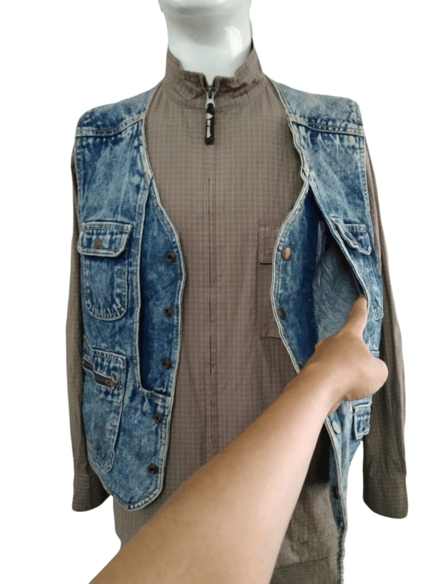 Vintage VINTAGE JAPAN BLUE DENIM VEST Size US M / EU 48-50 / 2 - 3 Thumbnail
