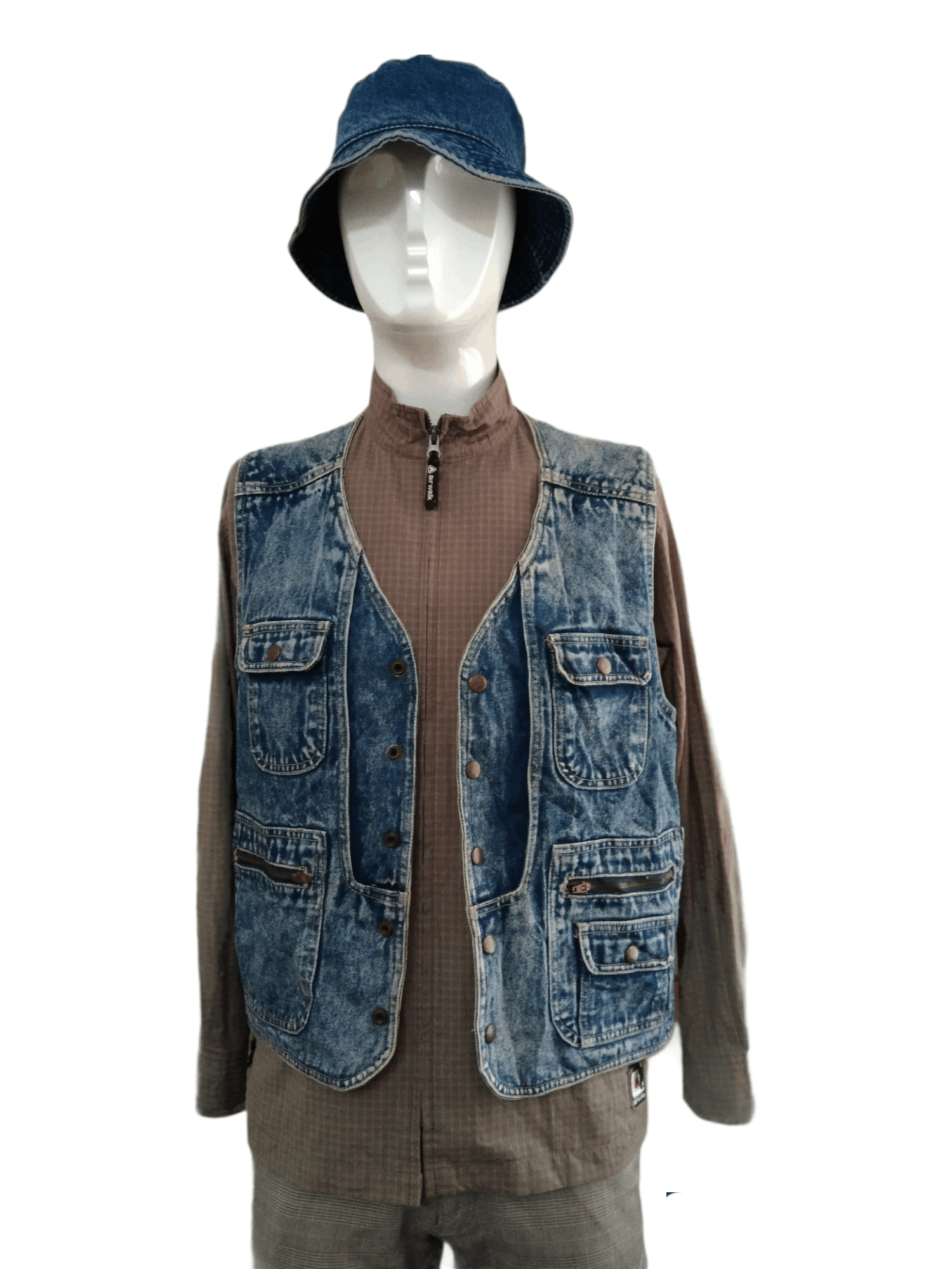 Vintage VINTAGE JAPAN BLUE DENIM VEST Size US M / EU 48-50 / 2 - 4 Thumbnail