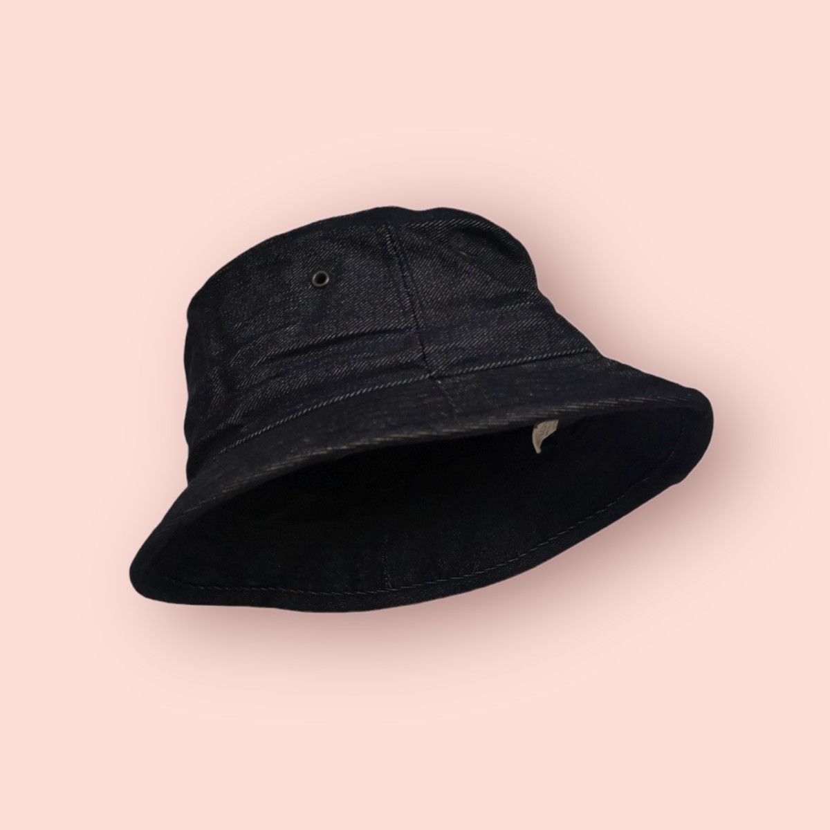 image of Vintage Black Denim Bucket Hat, Men's