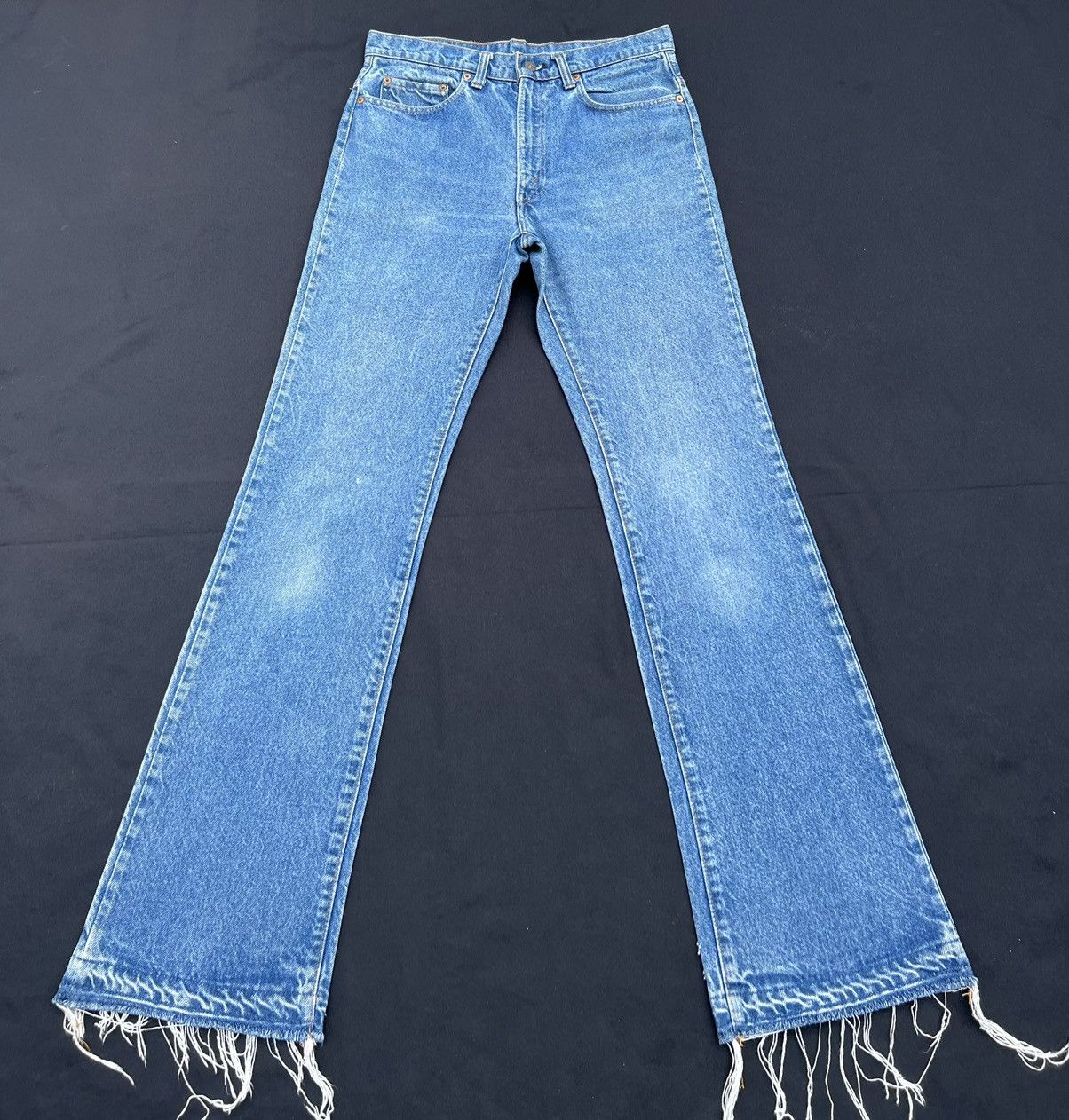 image of Levis x Vintage Flare 70's Levi’S 517 42 Talon Fade Denim Released Hem Jeans, Men's (Size 32)