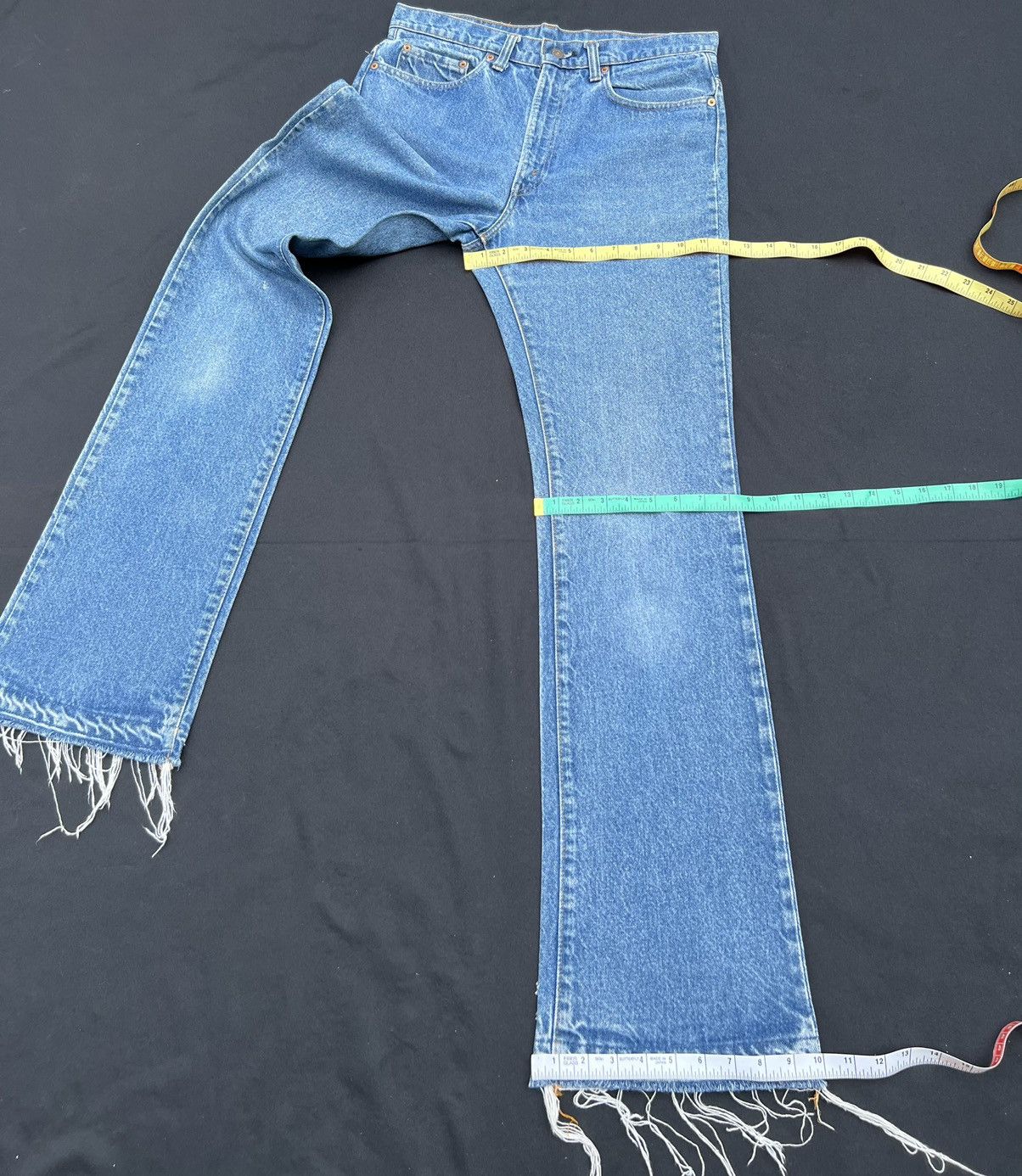 Levi's Flare 70s Levi’s 517 42 Talon Fade Denim Released Hem Jeans Size US 32 / EU 48 - 3 Thumbnail