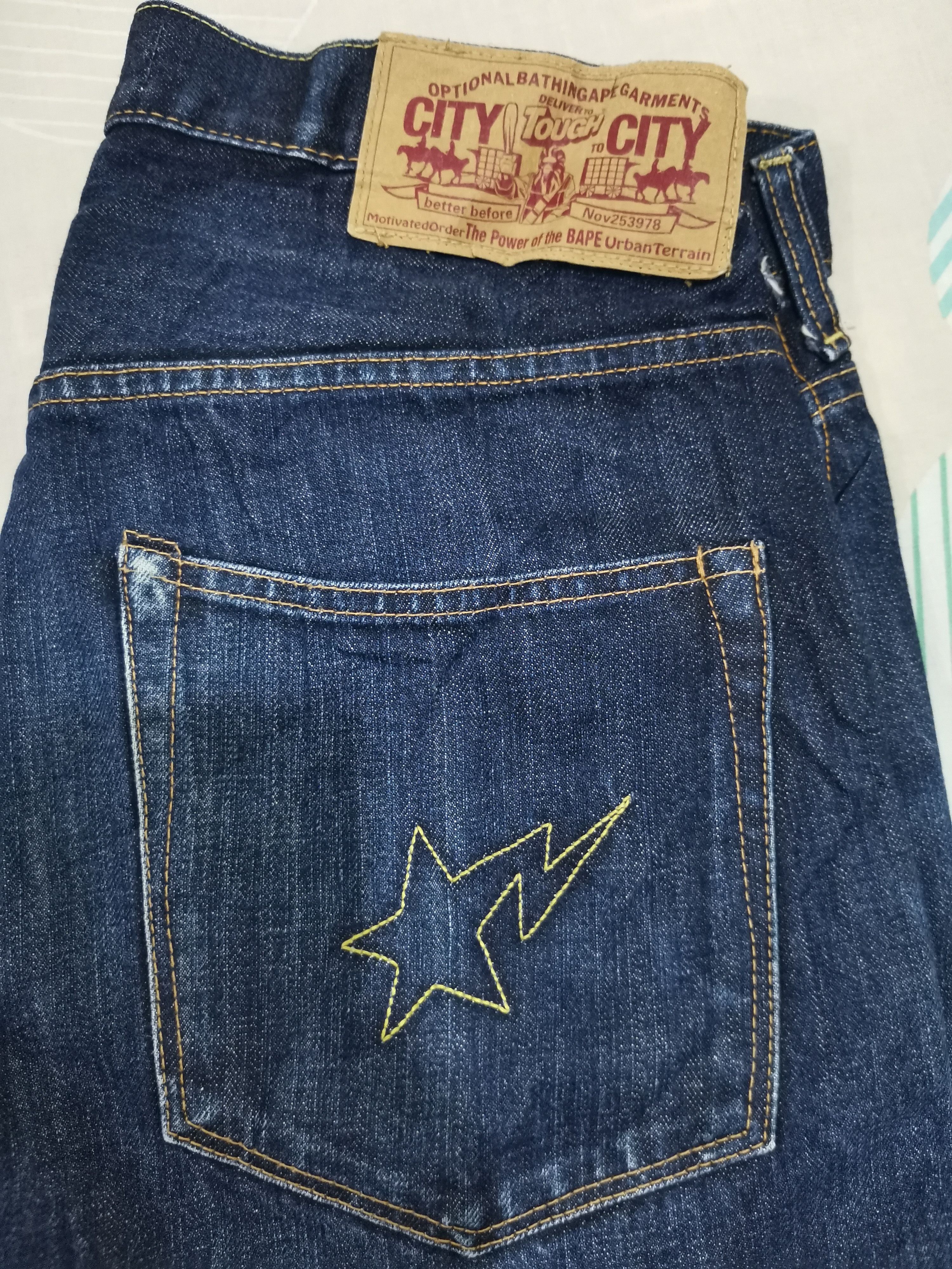 Bape Bape Star OG A Bathing Ape Denim Blue Jeans Size US 31 - 1 Thumbnail