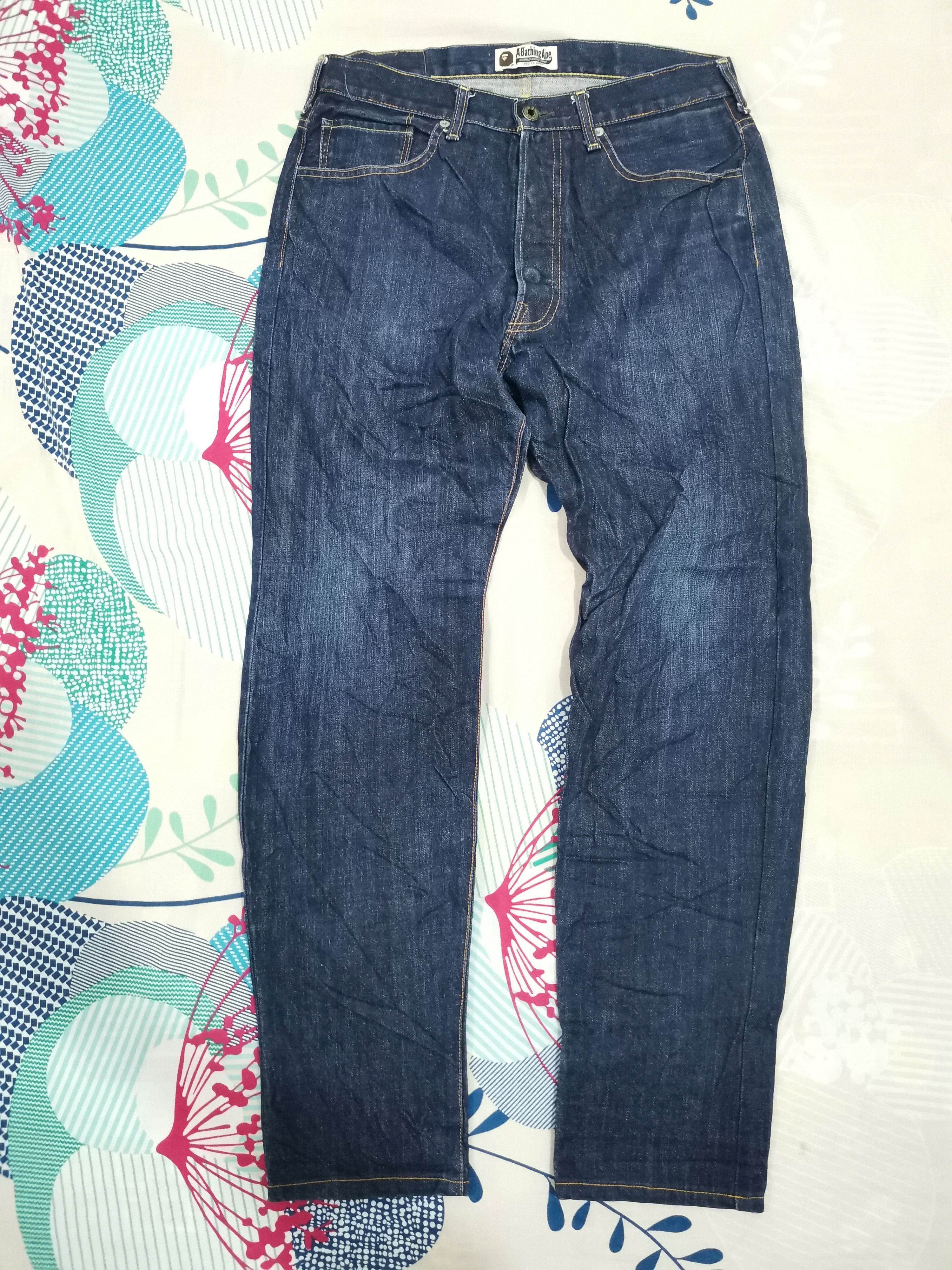 Bape Bape Star OG A Bathing Ape Denim Blue Jeans Size US 31 - 3 Thumbnail