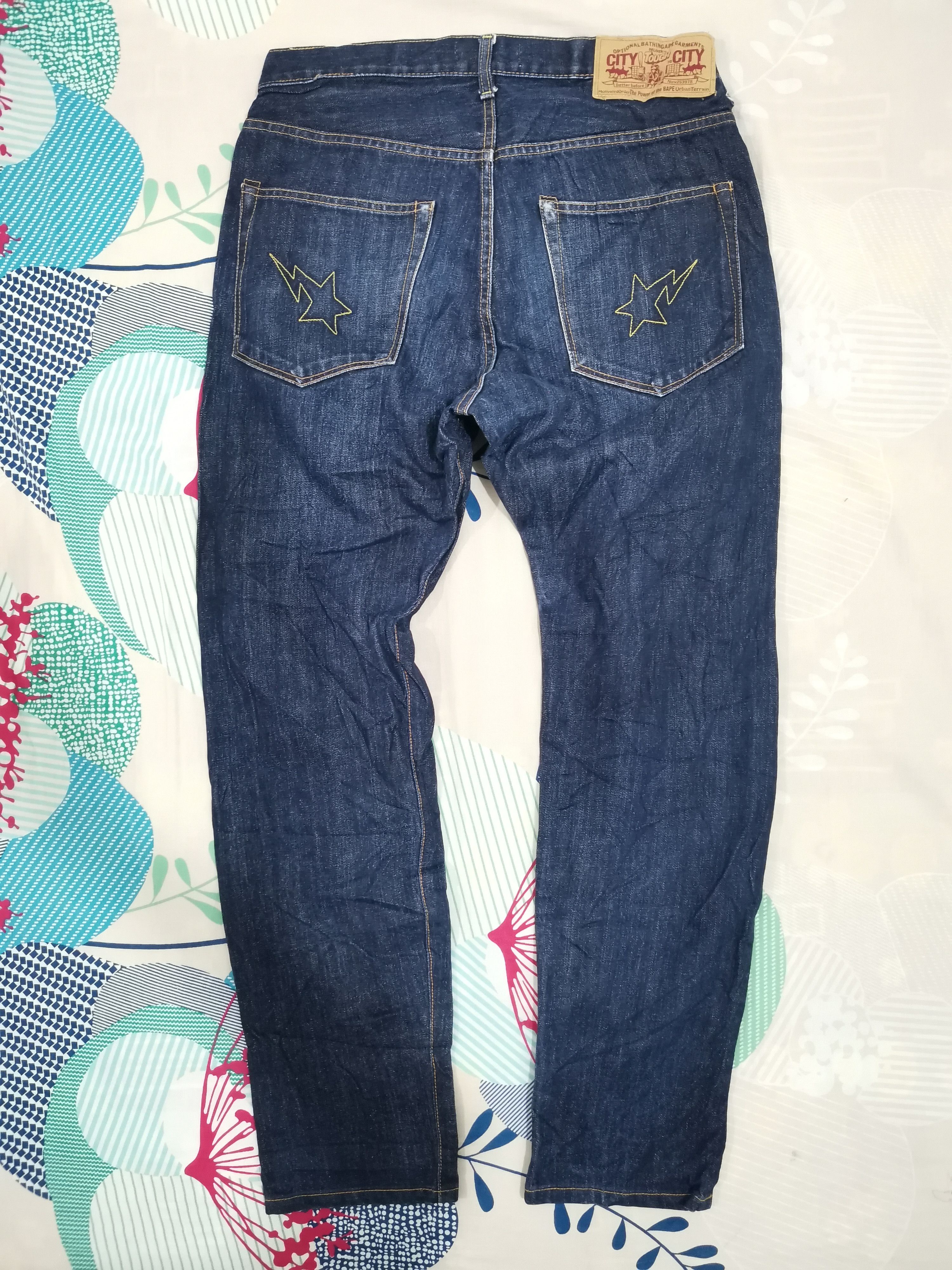 Bape Bape Star OG A Bathing Ape Denim Blue Jeans Size US 31 - 2 Thumbnail