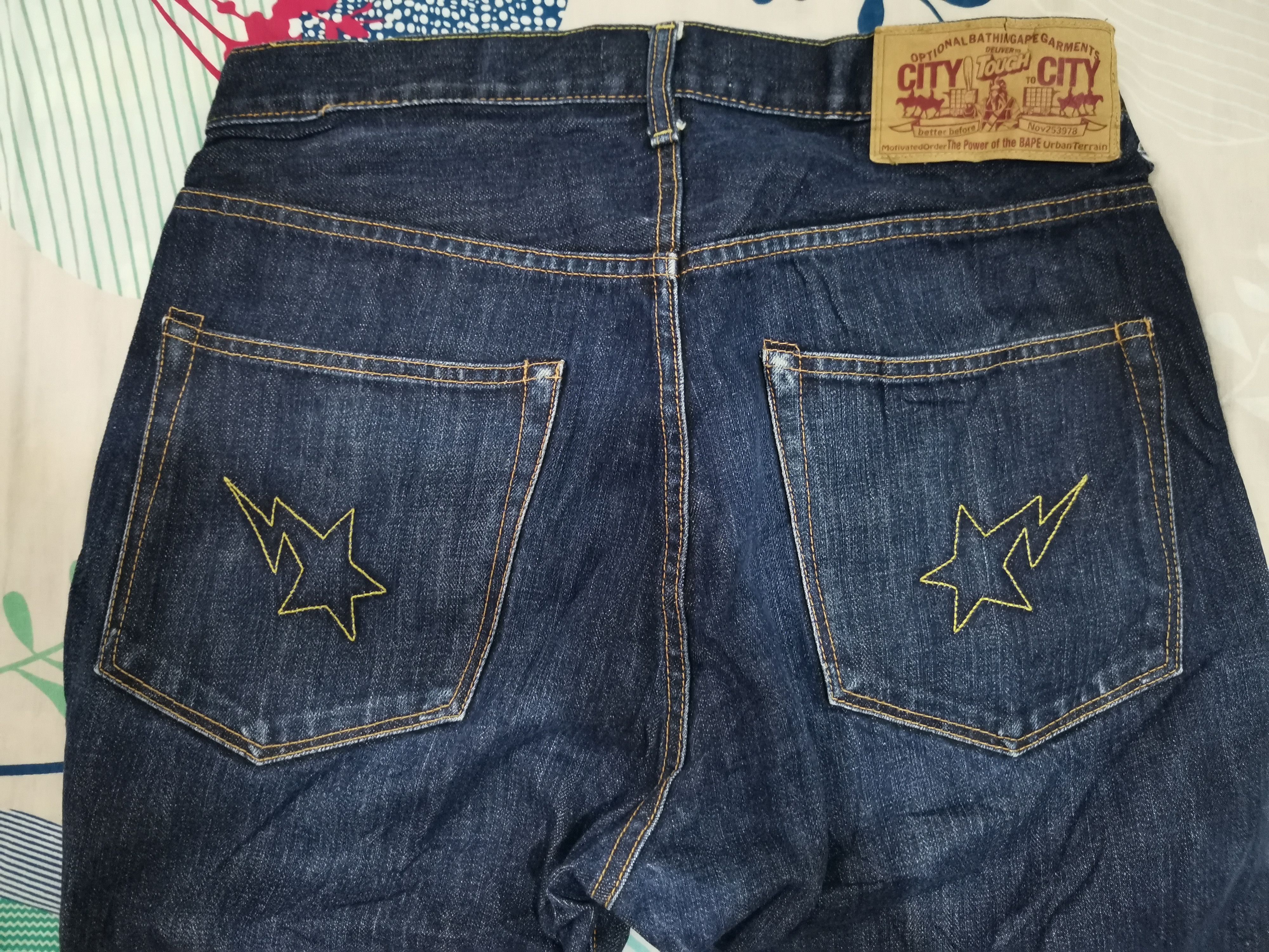Bape Bape Star OG A Bathing Ape Denim Blue Jeans Size US 31 - 4 Thumbnail