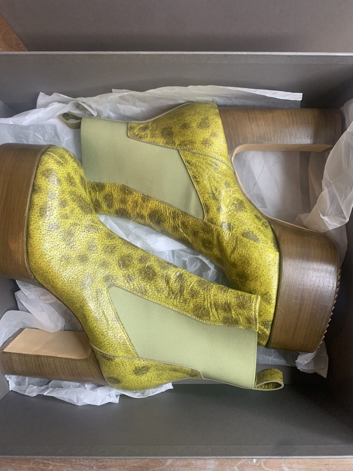 Rick Owens Rare 1–1 Wolf fish leather kiss boots Size US 8 / EU 41 - 10 Thumbnail