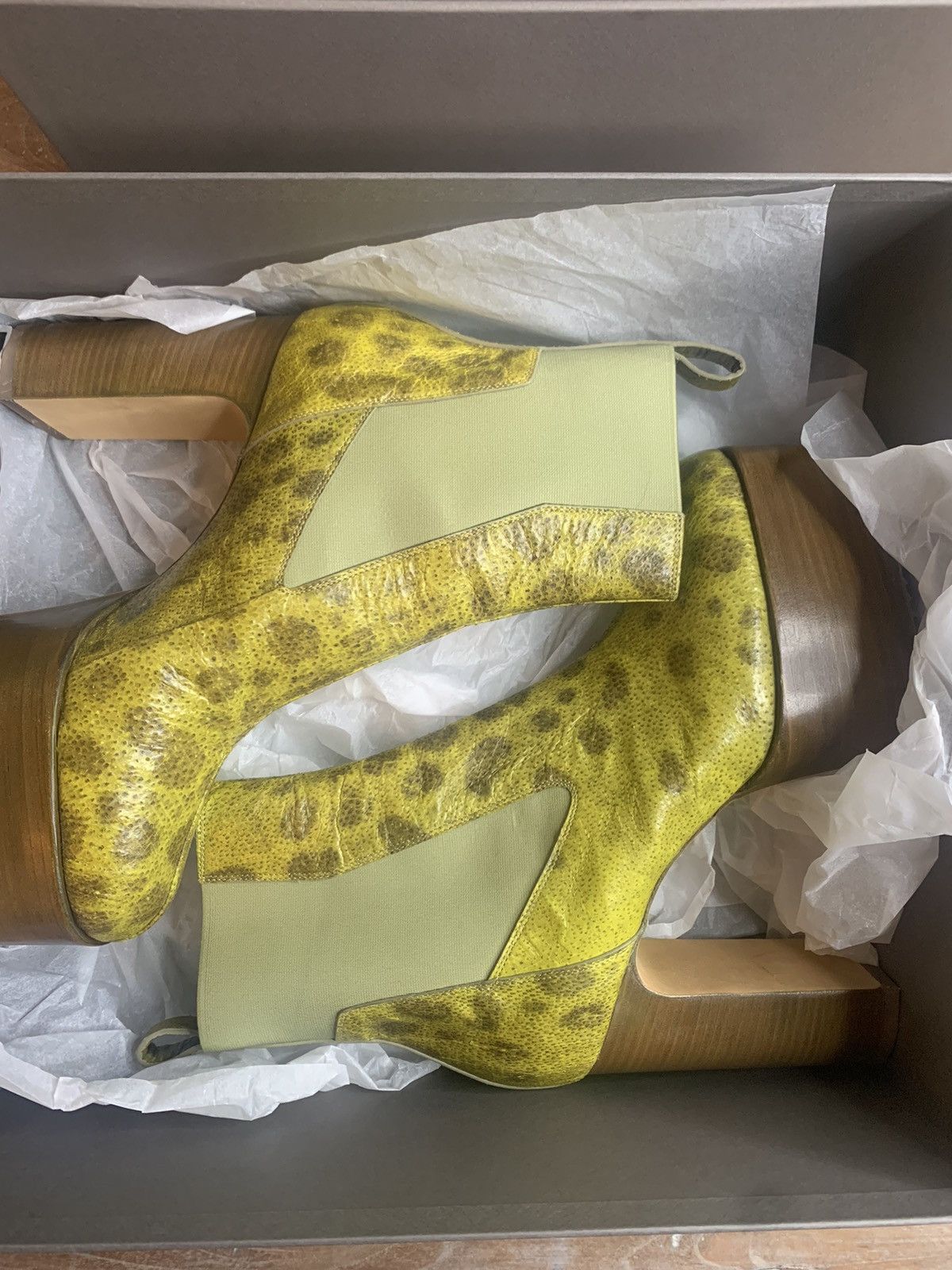 Rick Owens Rare 1–1 Wolf fish leather kiss boots Size US 8 / EU 41 - 9 Thumbnail