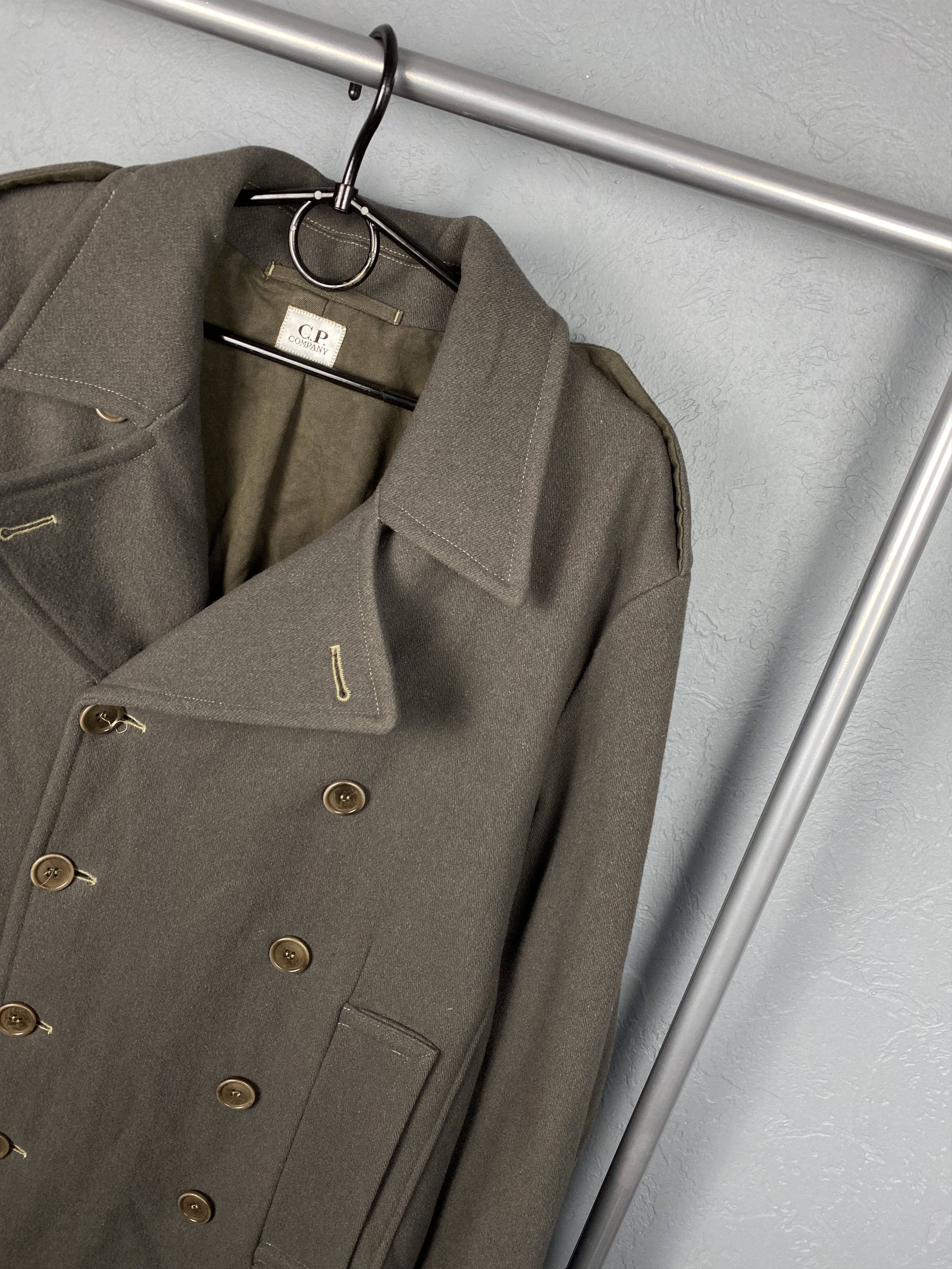 C.P. Company × Massimo Osti × Vintage C.P. Company Vintage Mens Double Breasted Wool Coat Size US L / EU 52-54 / 3 - 2 Thumbnail