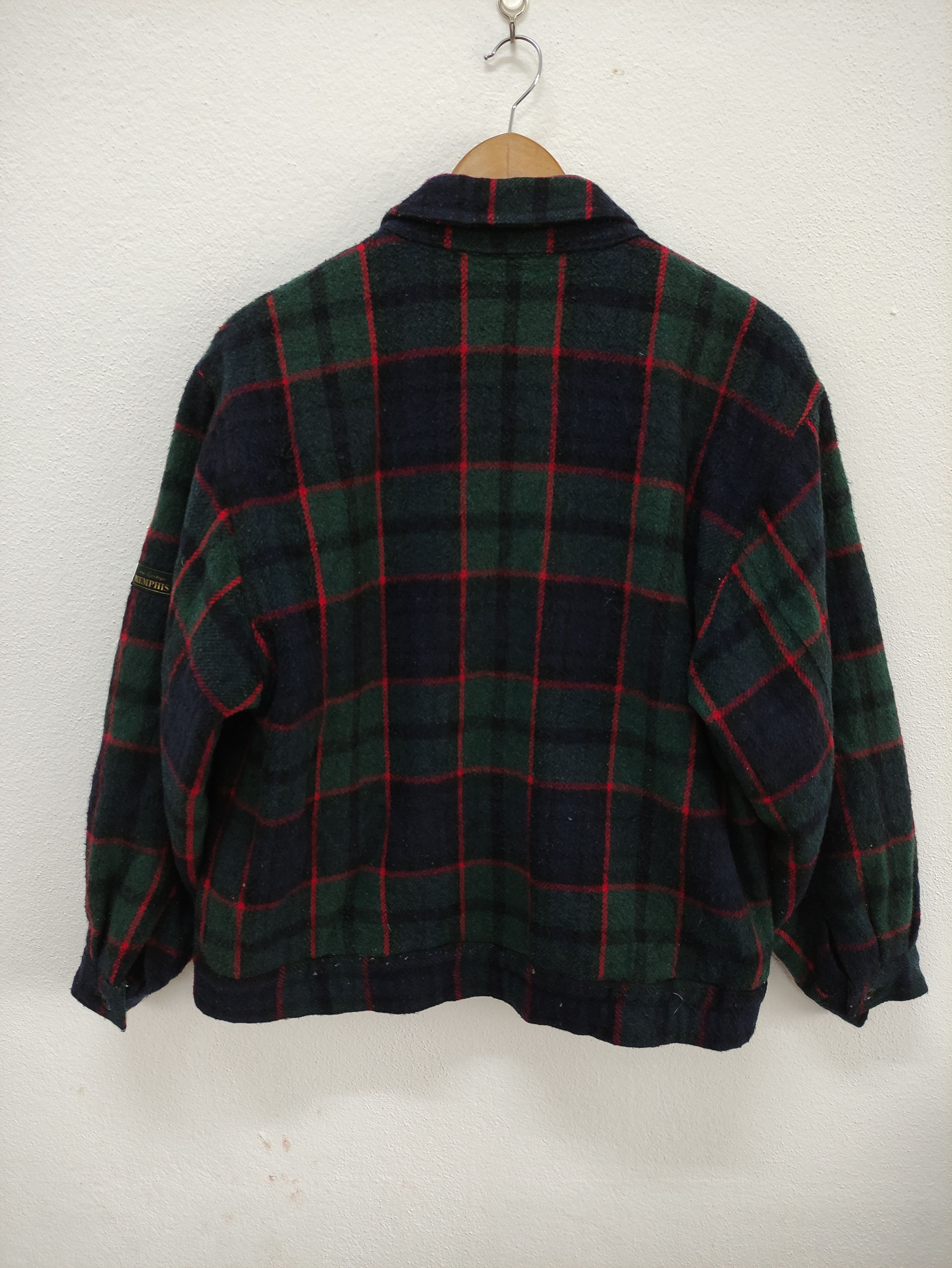 Vintage Vintage Memphis Checkered Wool Zip Up Jacket Size US M / EU 48-50 / 2 - 2 Thumbnail