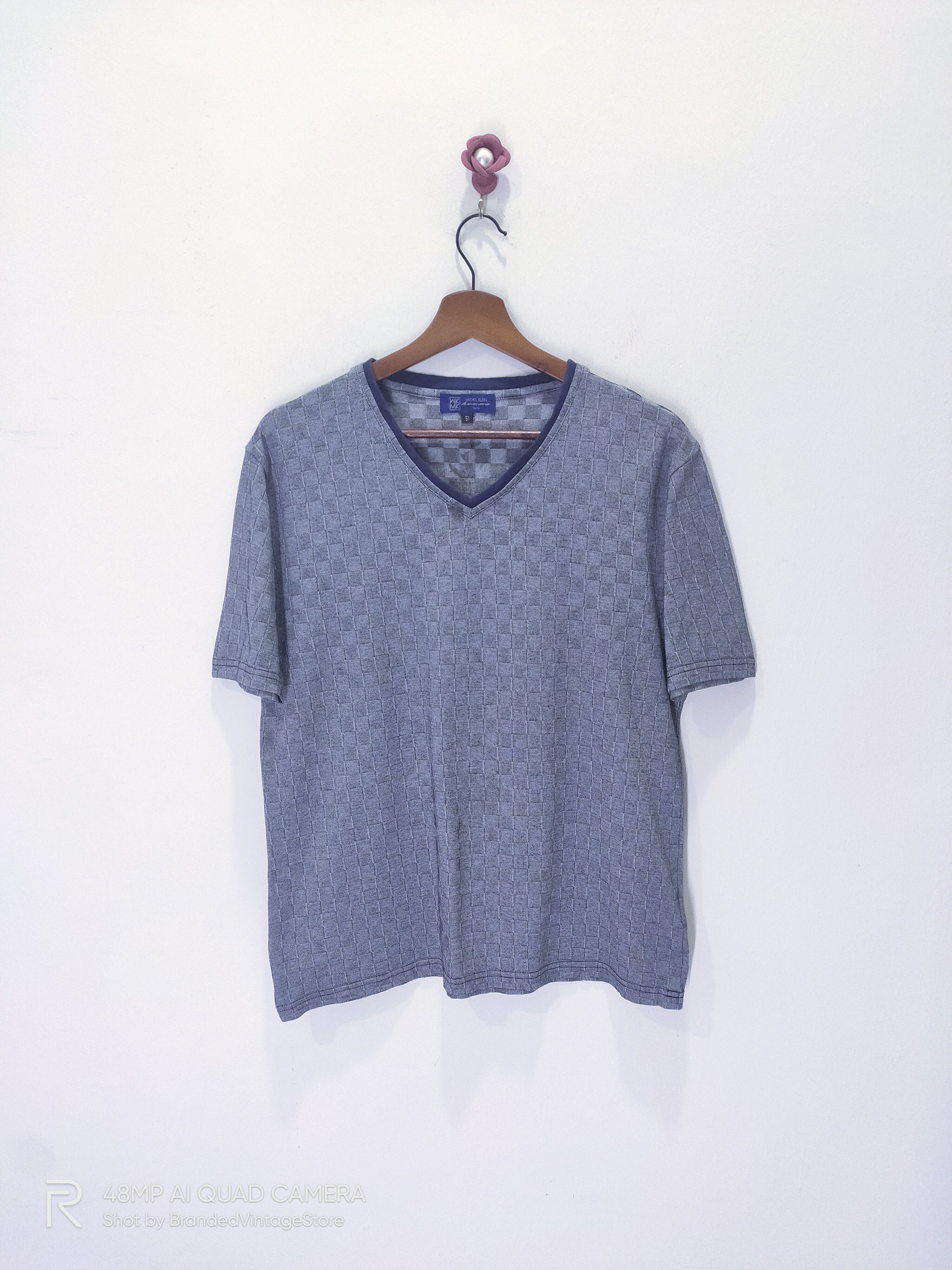 Michel Klein × Other MICHEL KLEIN Homme Paris Squared Brick Block Checkered Tee Size M / US 6-8 / IT 42-44 - 1 Thumbnail