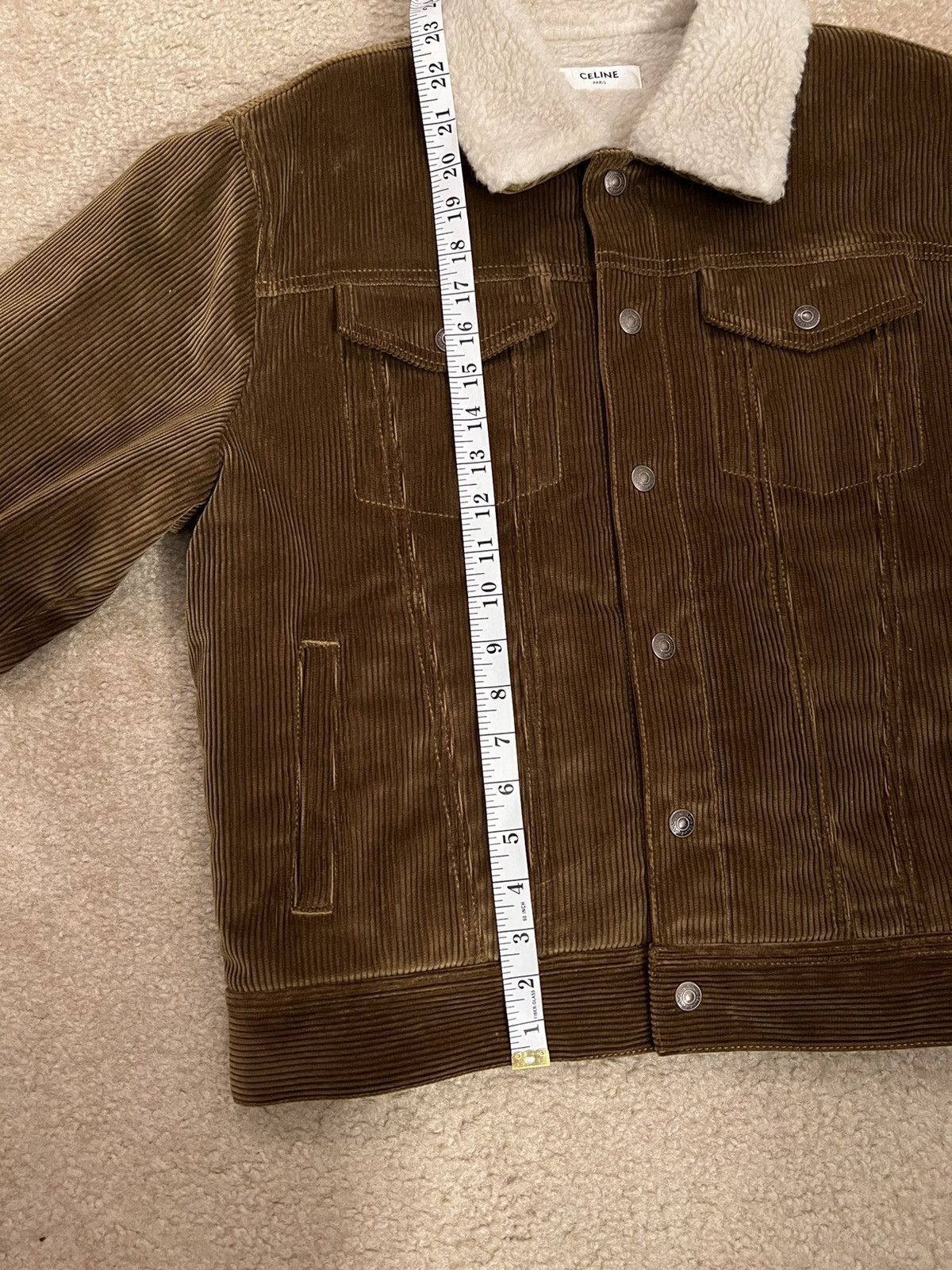 Celine Classic Tan Trucker Jacket in Corduroy Size US M / EU 48-50 / 2 - 6 Thumbnail