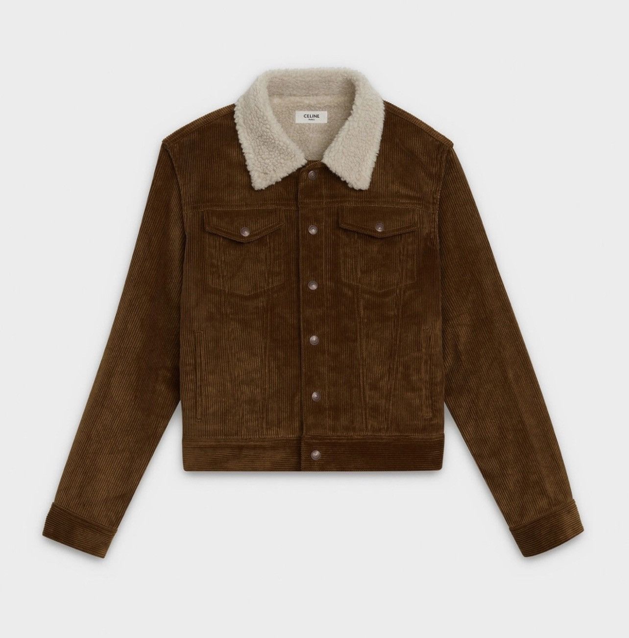 Celine Classic Tan Trucker Jacket in Corduroy Size US M / EU 48-50 / 2 - 1 Thumbnail