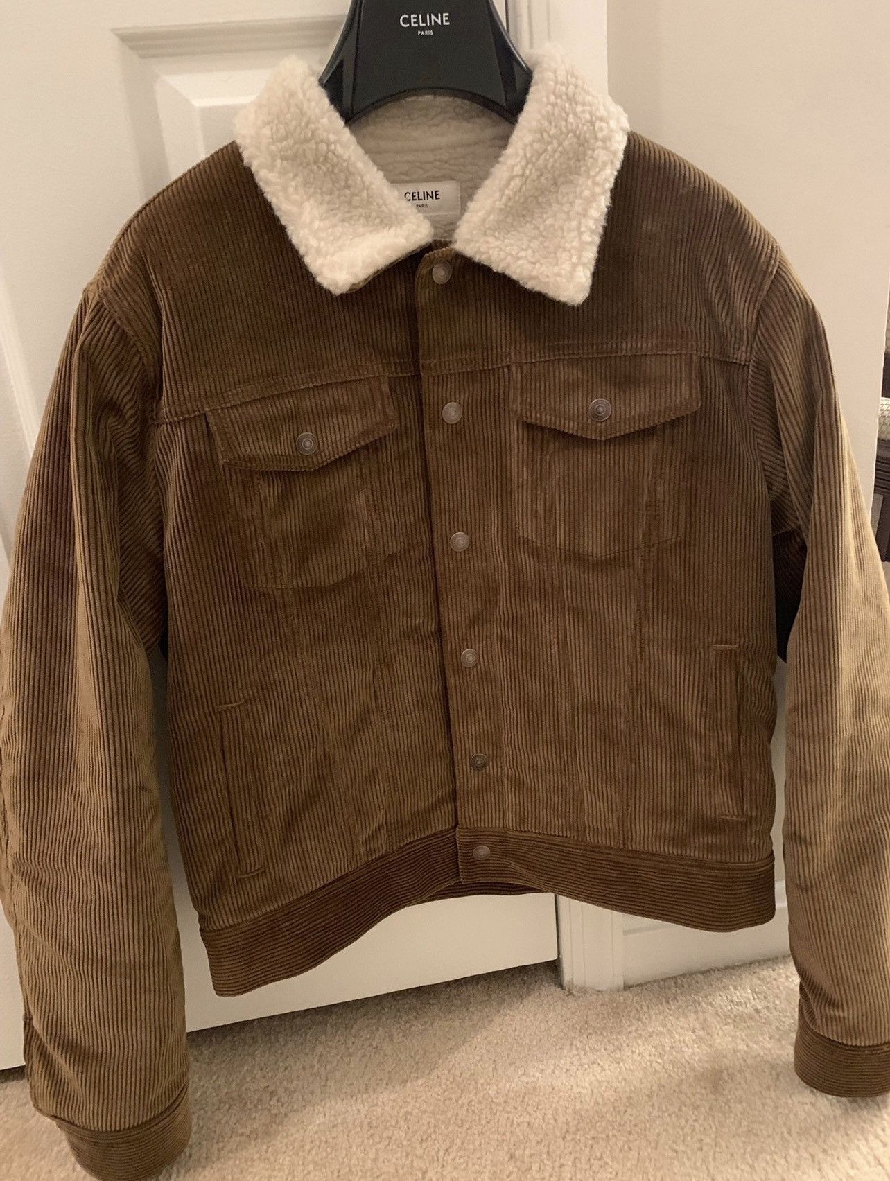 Celine Classic Tan Trucker Jacket in Corduroy Size US M / EU 48-50 / 2 - 2 Thumbnail