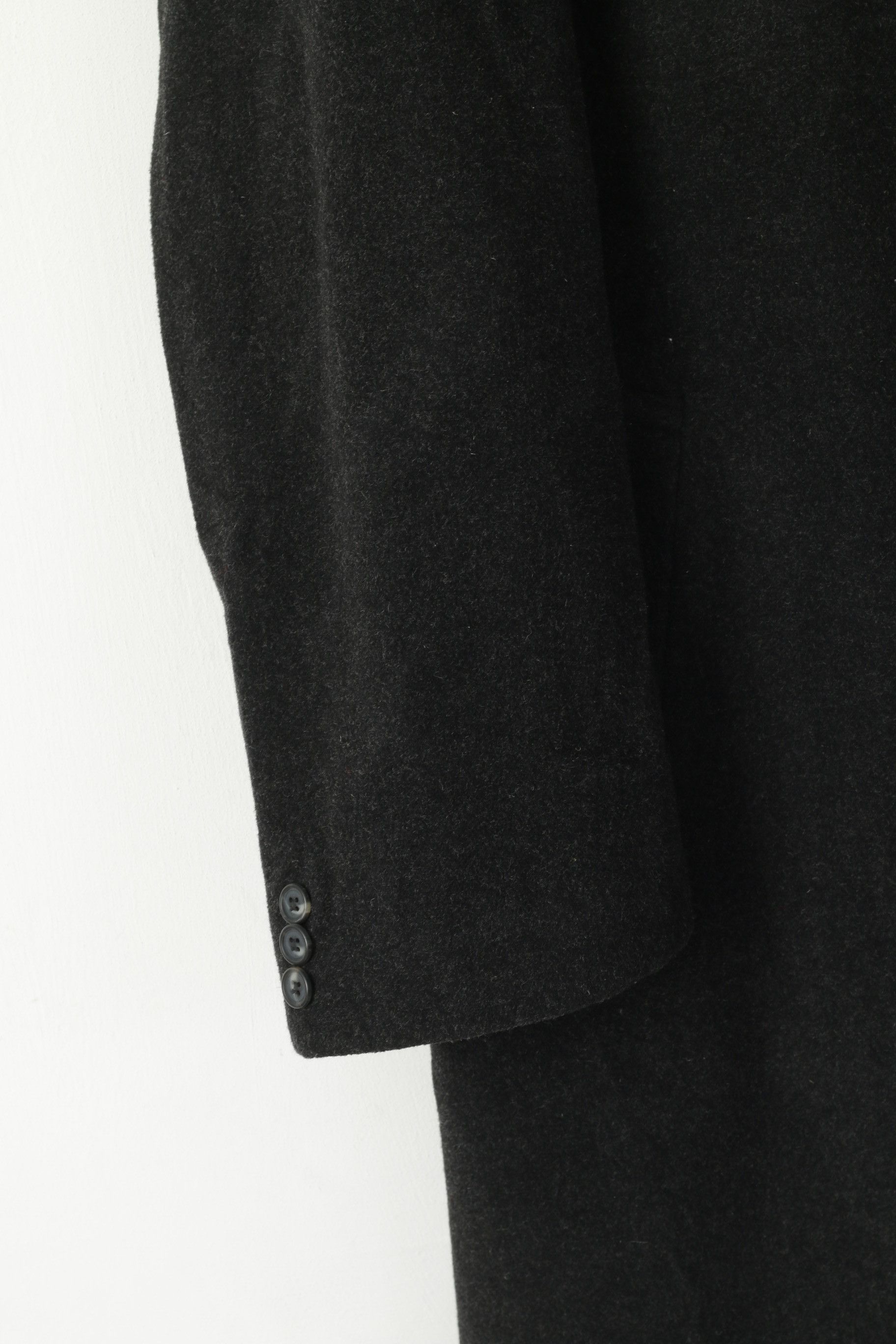 Vintage Vintage Men 58 48 XL Coat Charcoal Wool Cashmere 3103 Size US XL / EU 56 / 4 - 3 Thumbnail